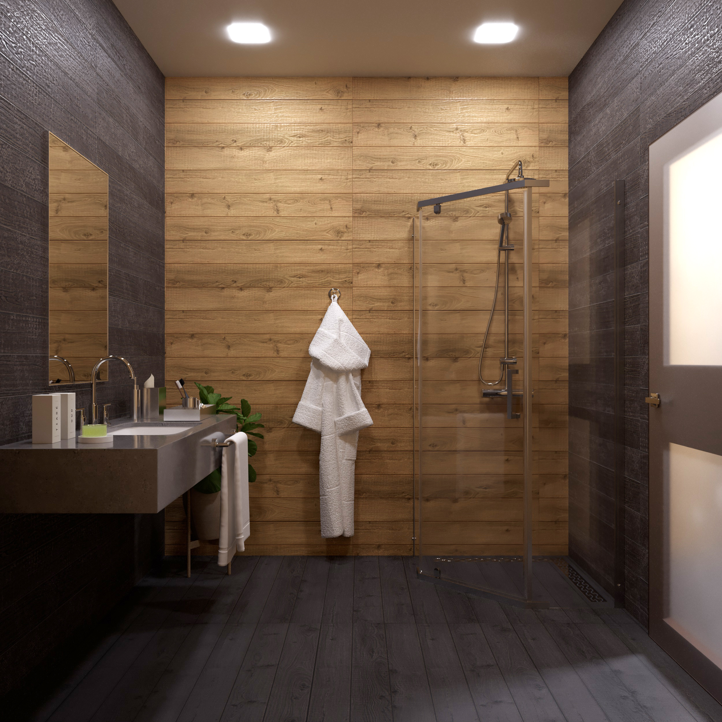 Комплект  Душевой уголок DIWO Казань 90х90 профиль хром глянцевый + Душевой лоток CK DRAIN AQCP11-60 Plain 60 см, щелевая  решетка из нержавеющей стал