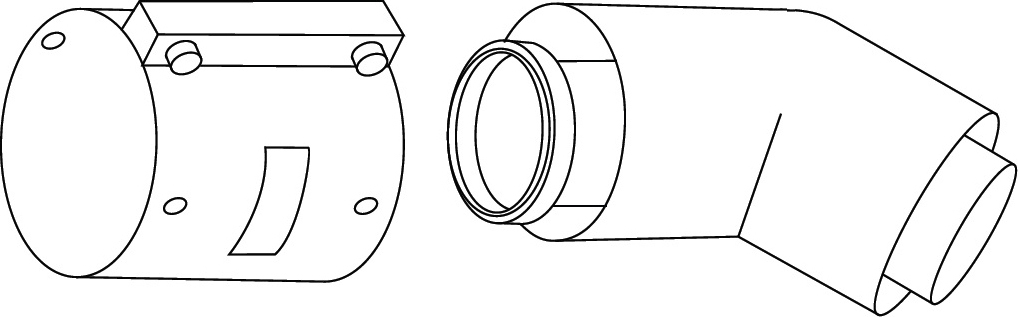 Колено Protherm 45° 80/125 мм