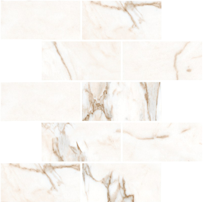 Мозаика Kerranova Marble Trend K-1001/MR/m13 Calacatta Gold 30,7x30,7