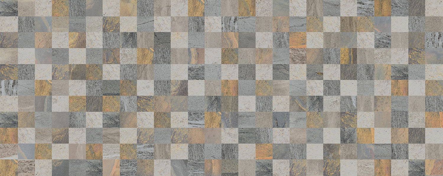 Плитка настенная Naxos Ceramica Lithos Mosaico Grey 3D 32х80,5