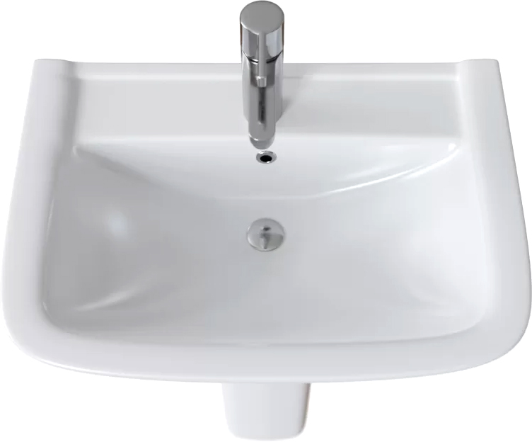 Комплект Раковина DIWO Ярославль 63 см, подвесная, фаянсовая, белая + Сифон Wirquin Минор 30718052 + Пьедестал 70 см, квадратный, фаянсовый, белый + Зеркало Кострома 60 с подсветкой купить в Тамбове