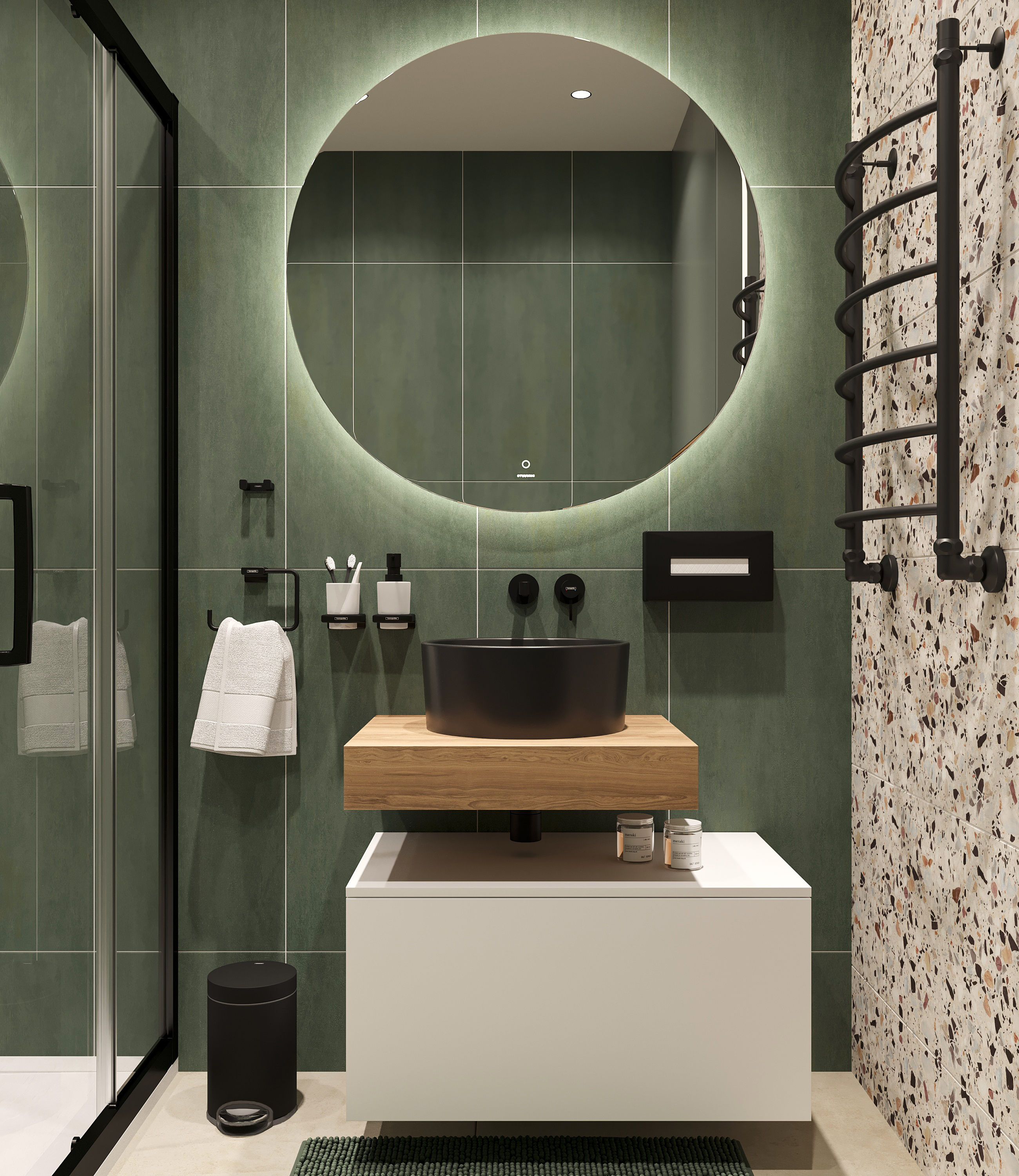 Накладная раковина BOCCHI Vessel 1174-004-0125 38 матовая черная, круглая купить в Тамбове