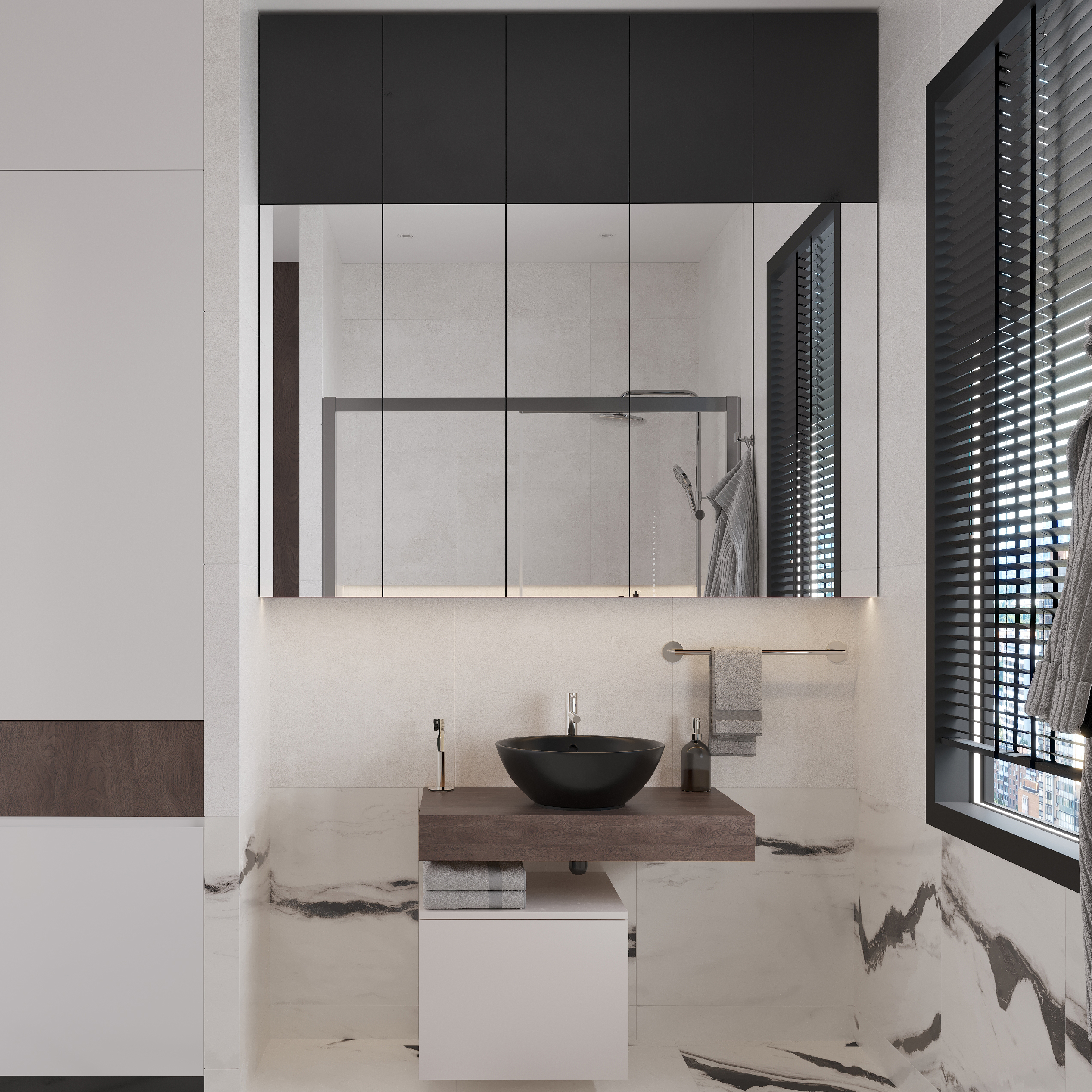 Мебель для ванной VitrA Ольборг 50: столешница 80, без отверстий, дуб карпентер + тумба 50