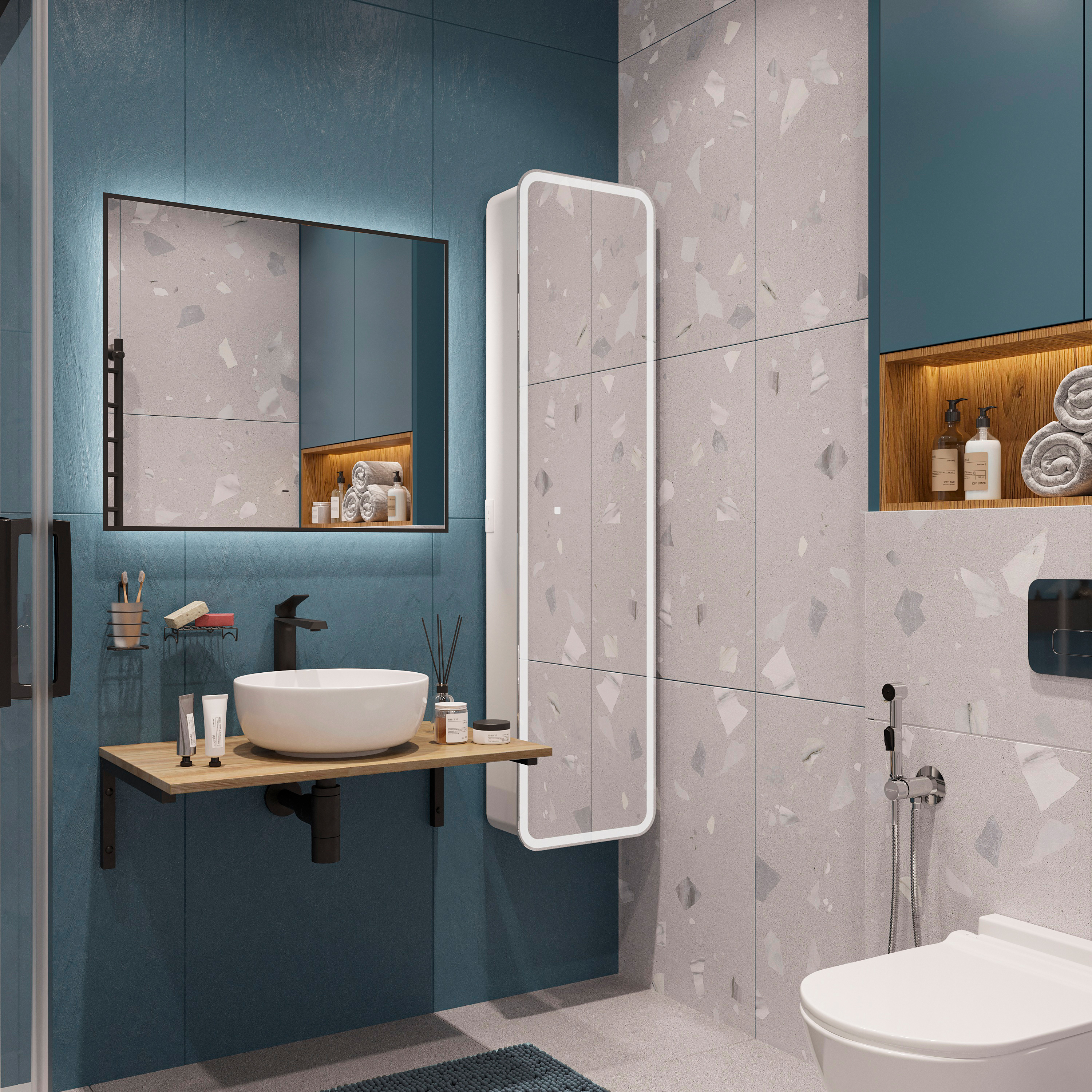 Мебель для ванной комнаты DIWO Элиста 80 светлое дерево, с раковиной Moduo 40 RING купить в Тамбове