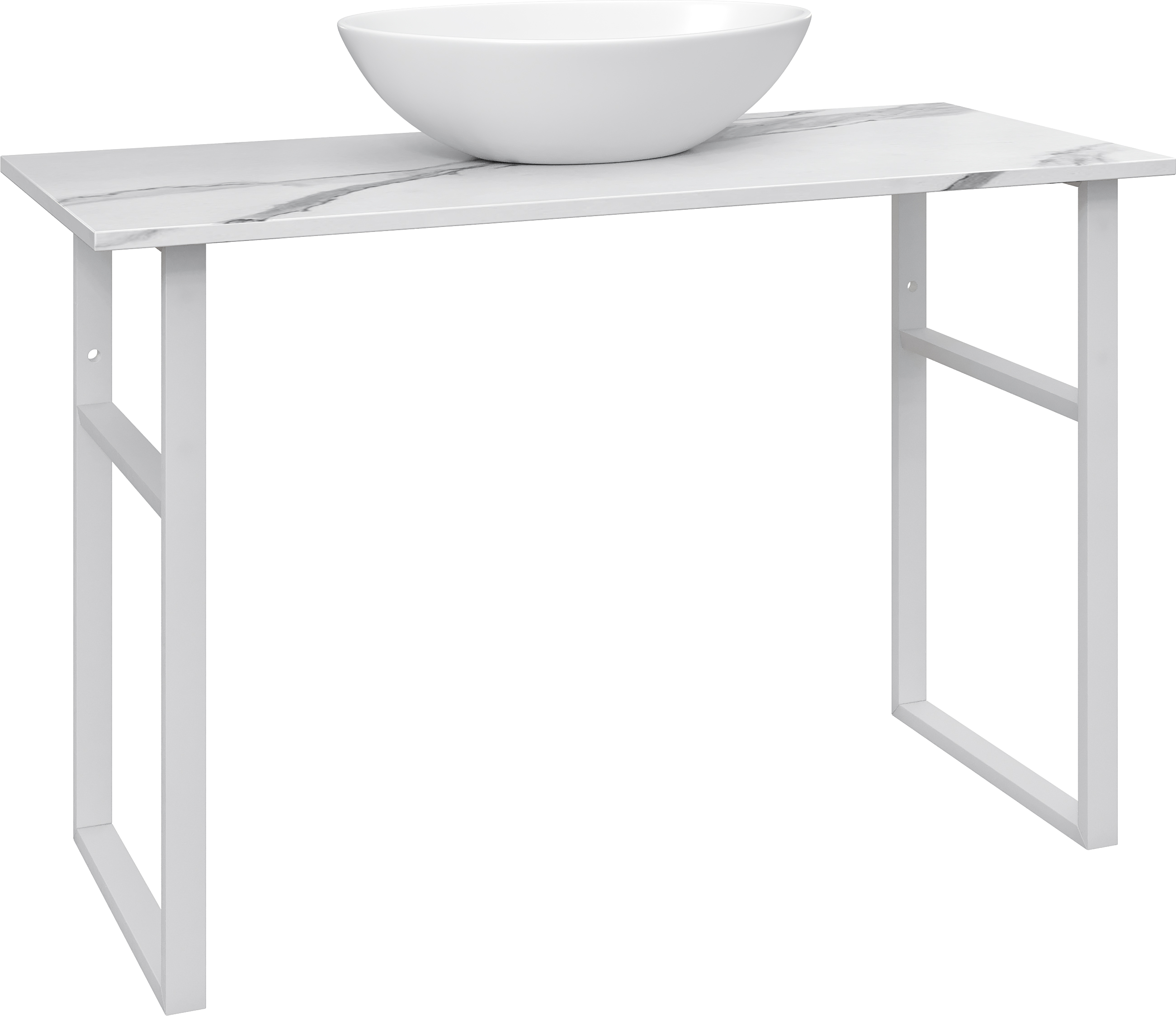 Мебель для ванной комнаты DIWO Элиста 120 белый мрамор, с раковиной Moduo 55 Leaf купить в Тамбове