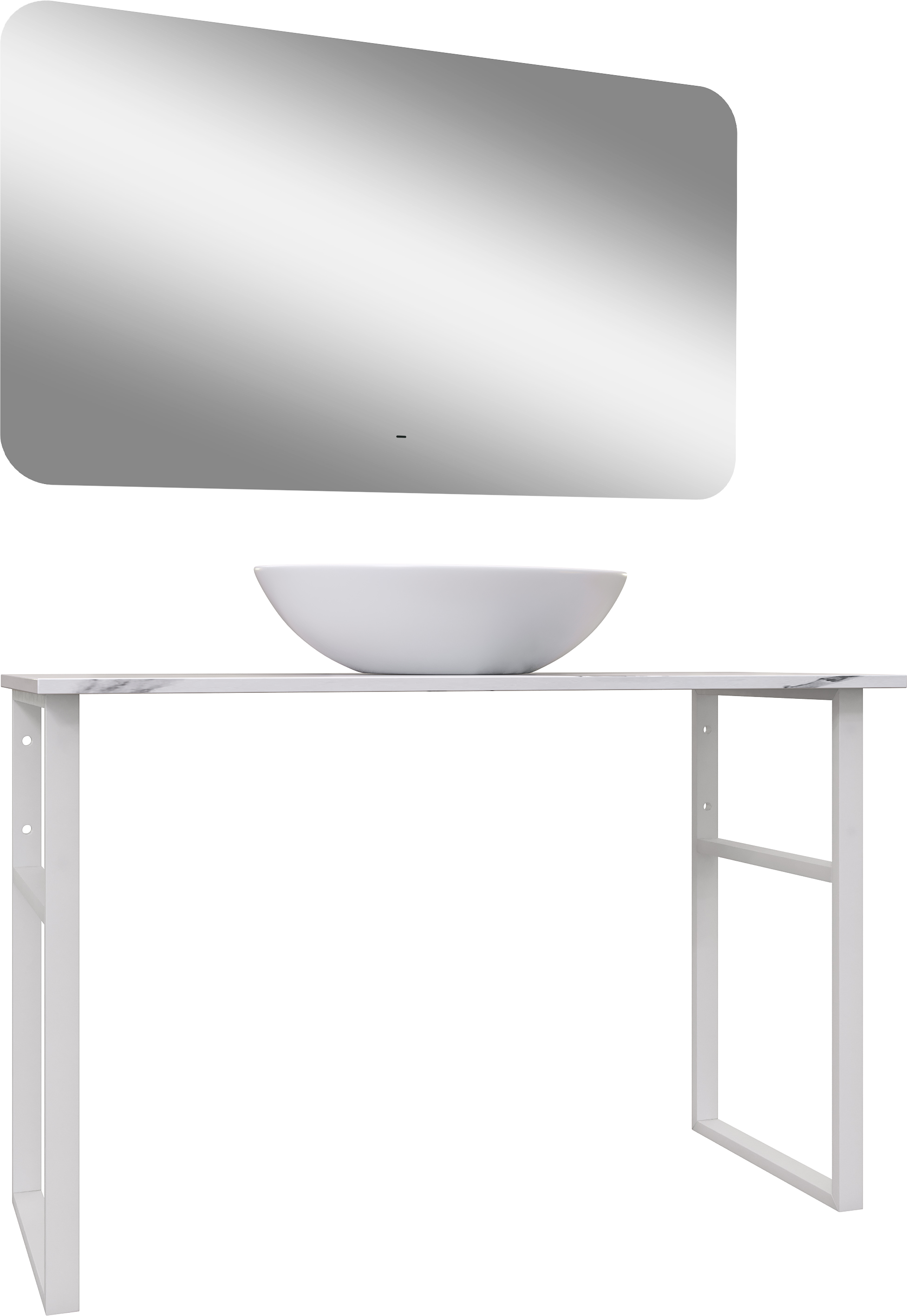 Мебель для ванной комнаты DIWO Элиста 120 белый мрамор, с раковиной Moduo 55 Leaf купить в Тамбове