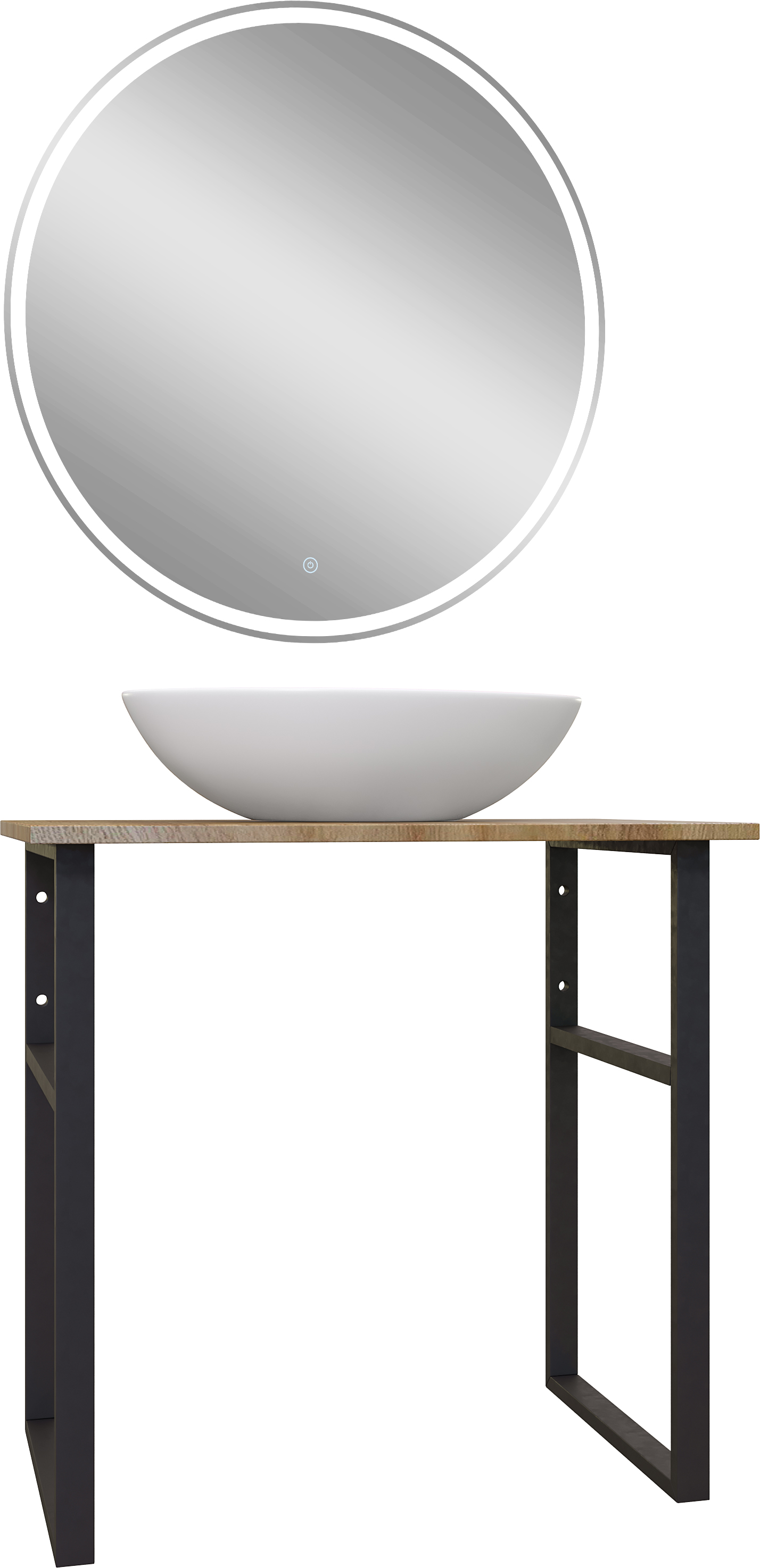 Мебель для ванной комнаты DIWO Элиста 80 светлое дерево, с раковиной Moduo 55 Leaf купить в Тамбове