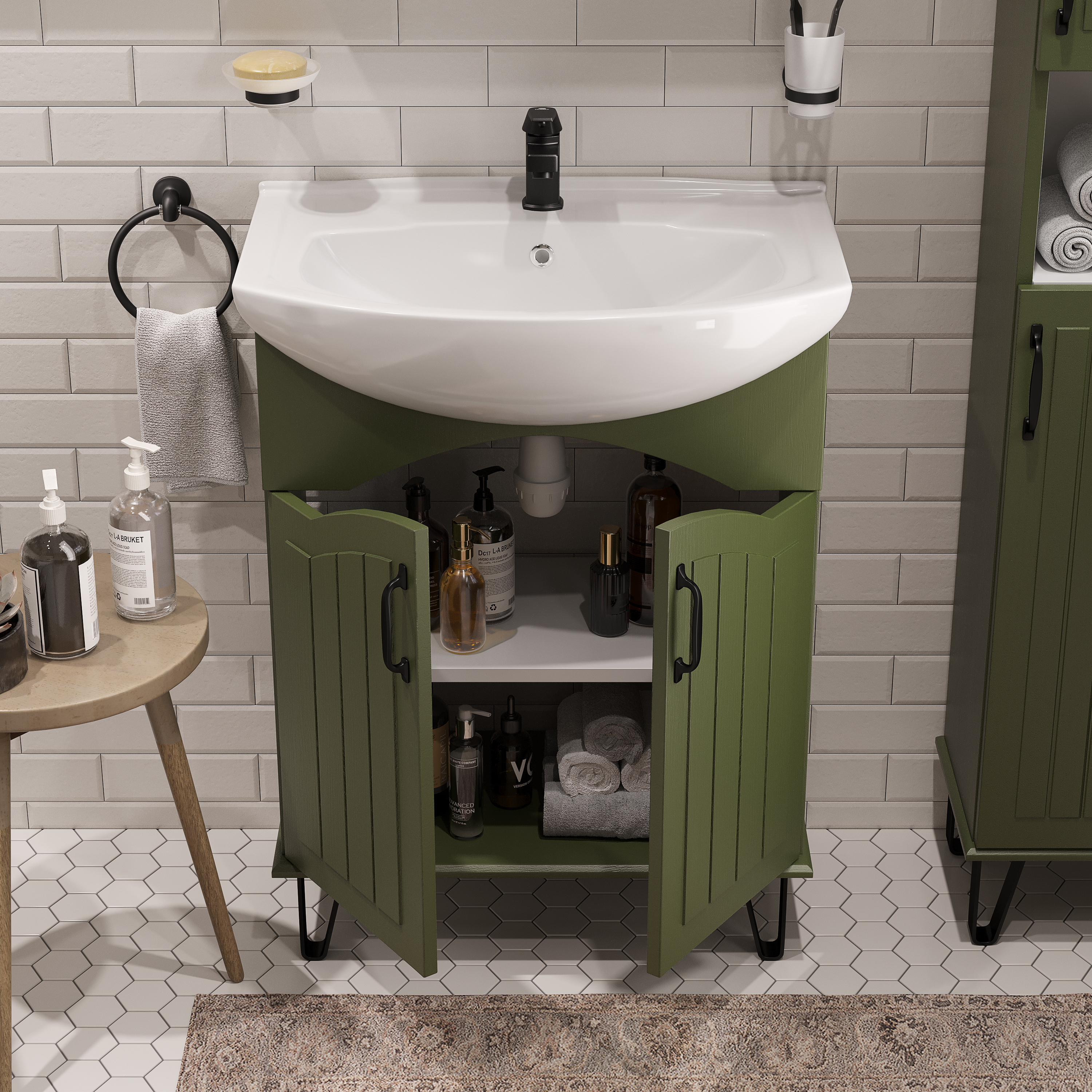 Мебель для ванной комнаты DIWO Сочи 65 зеленая купить в Тамбове