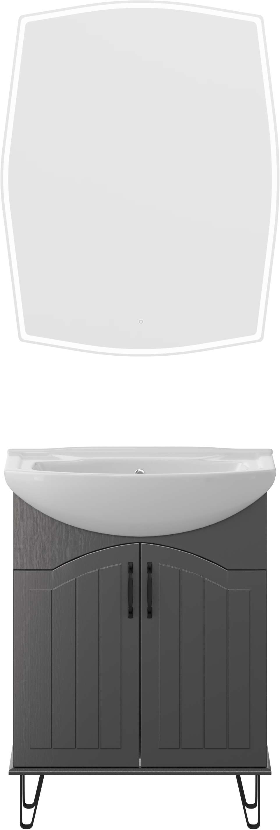 Мебель для ванной комнаты DIWO Сочи 65 антрацит