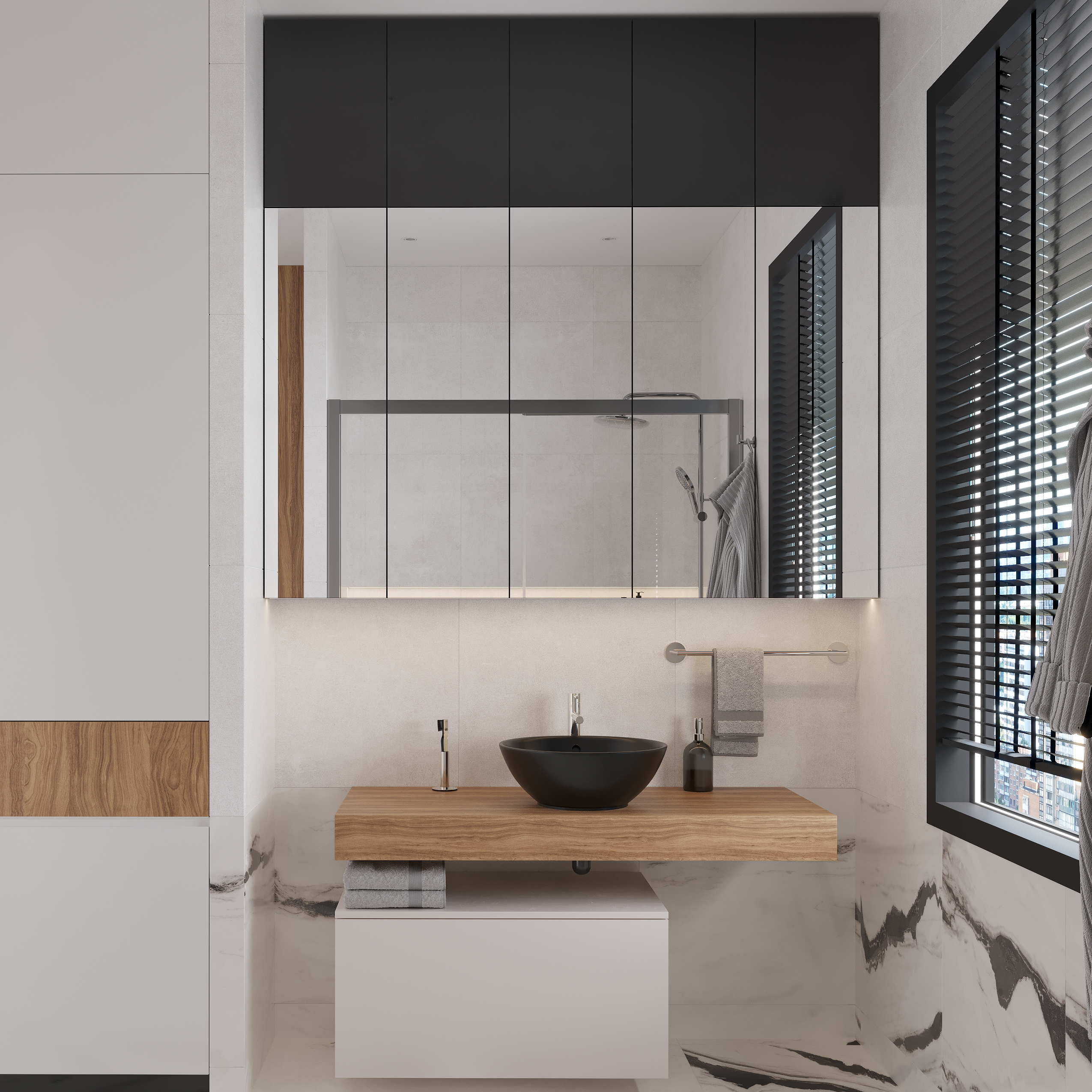 Мебель для ванной VitrA Ольборг 80: столешница 120, без отверстий, дуб французский +  тумба 80