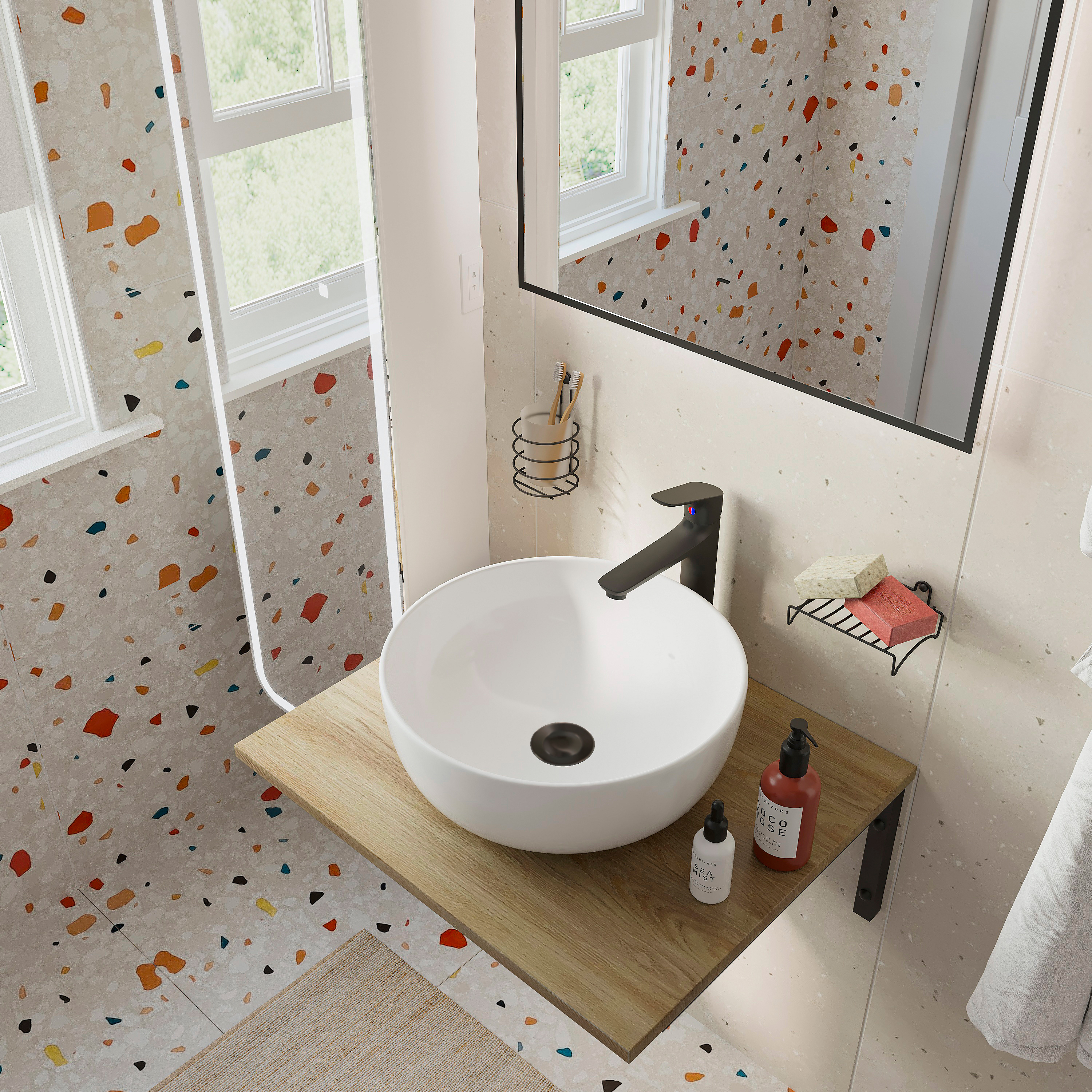 Мебель для ванной комнаты DIWO Элиста 60 светлое дерево, с раковиной Moduo 40 RING купить в Тамбове