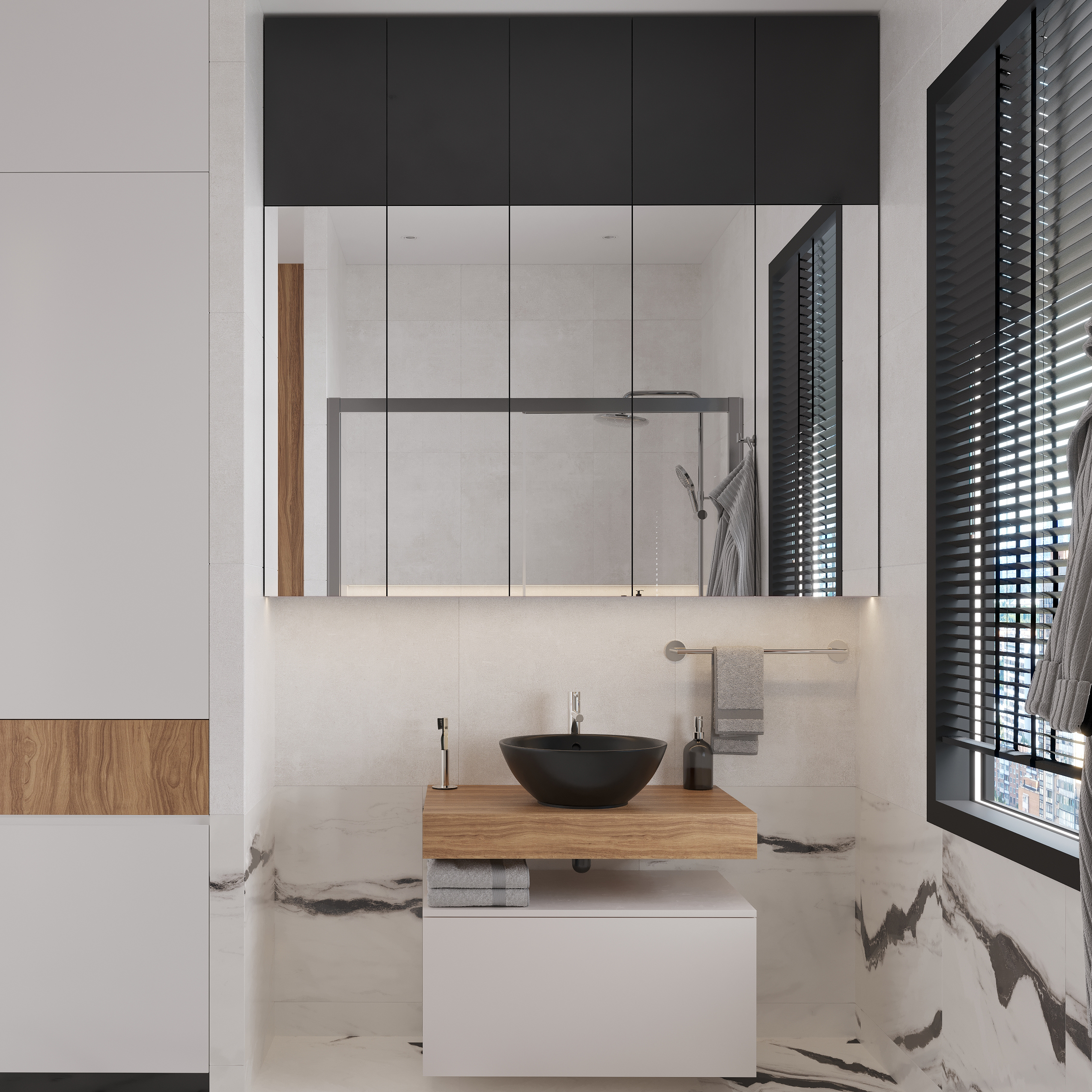 Мебель для ванной VitrA Ольборг 80: столешница 80, без отверстий, дуб французский +  тумба 80