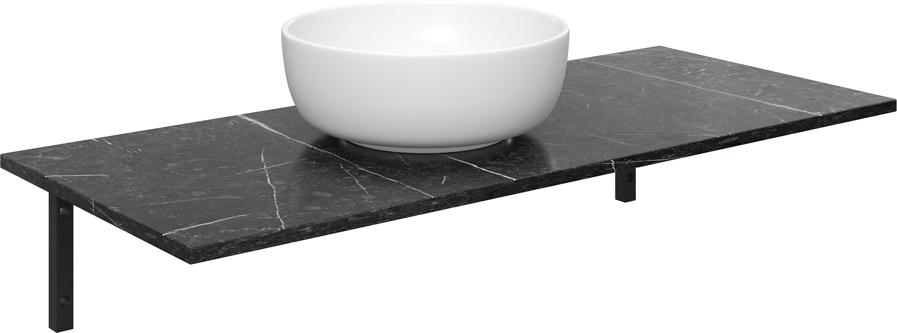 Мебель для ванной комнаты DIWO Элиста 120 чёрный мрамор, с раковиной Moduo 40 RING купить в Тамбове