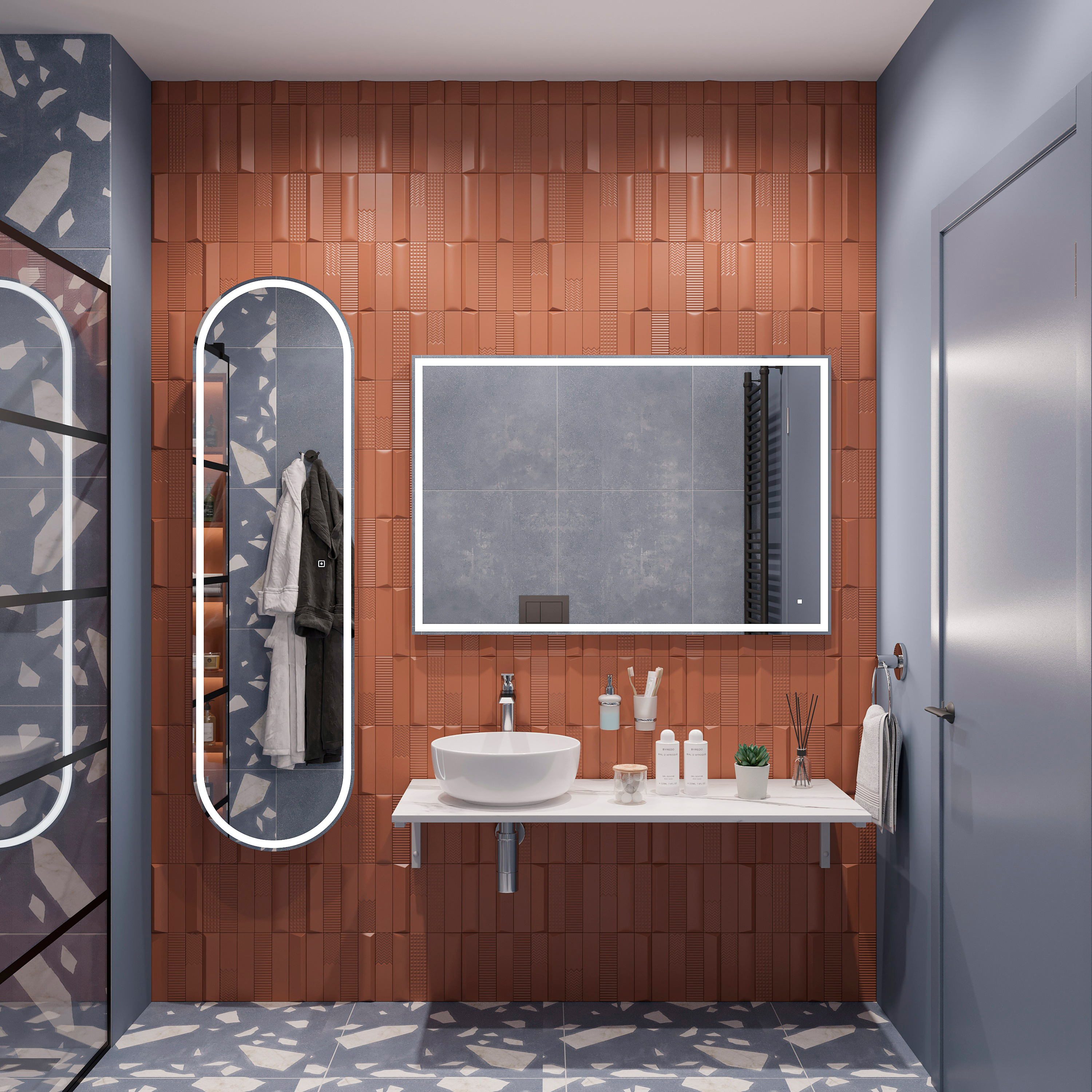 Мебель для ванной комнаты DIWO Элиста 120 белый мрамор, с раковиной Moduo 40 RING купить в Тамбове