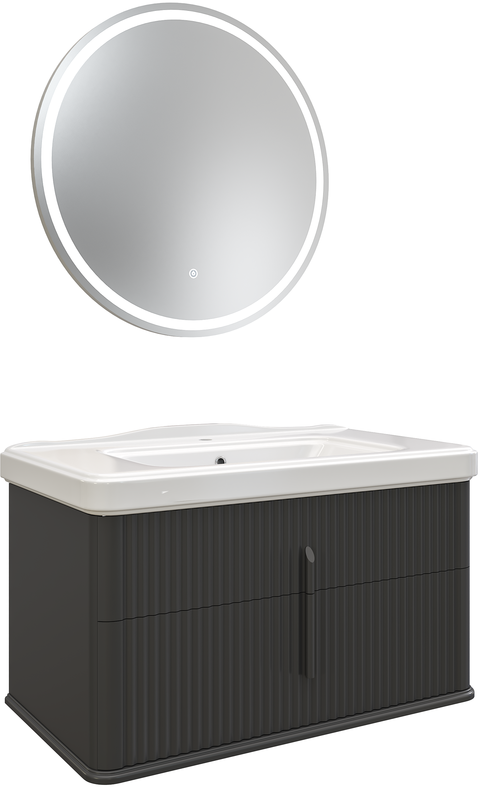 Мебель для ванной комнаты STWORKI Молде 95 антрацит