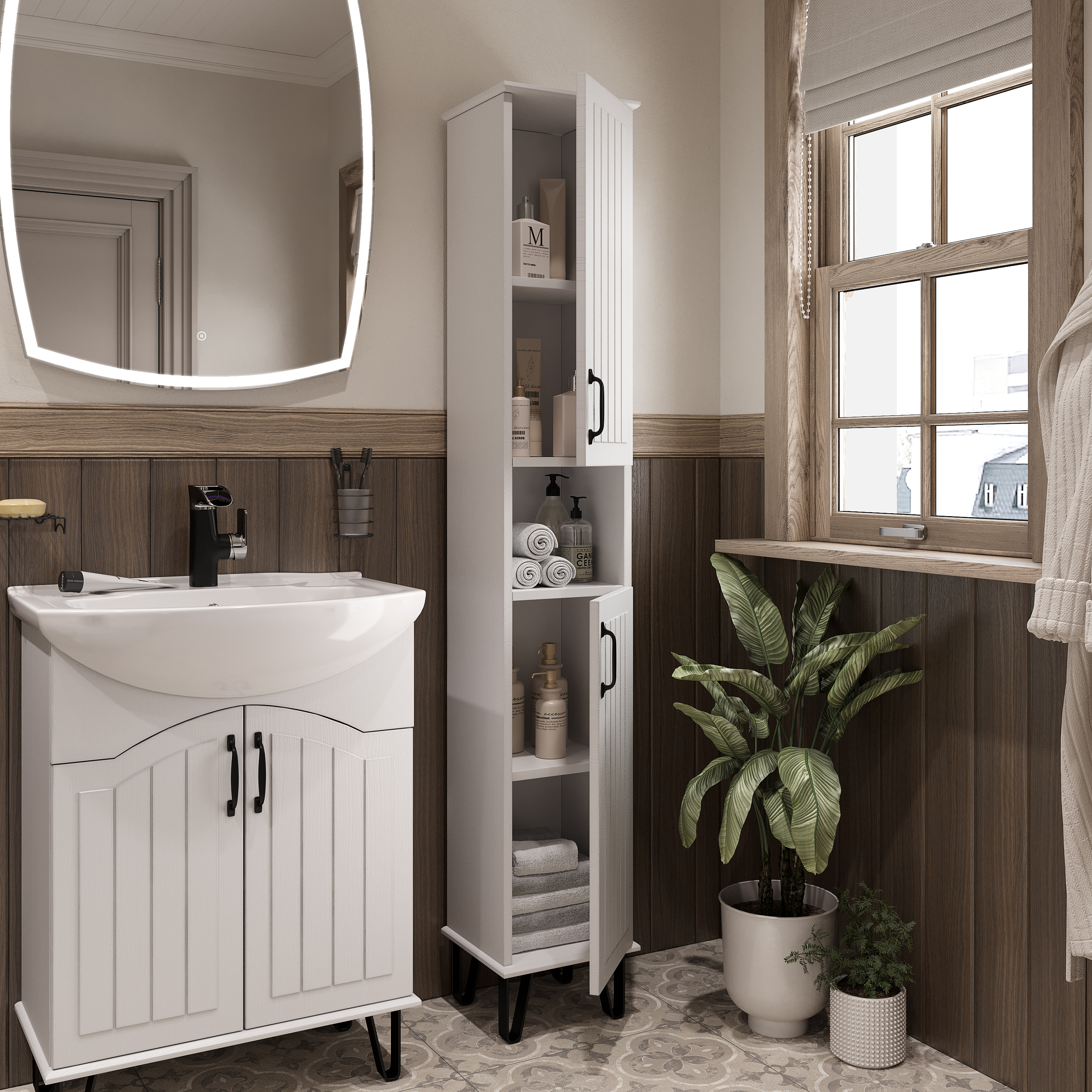 Мебель для ванной комнаты DIWO Сочи 65 белая купить в Тамбове