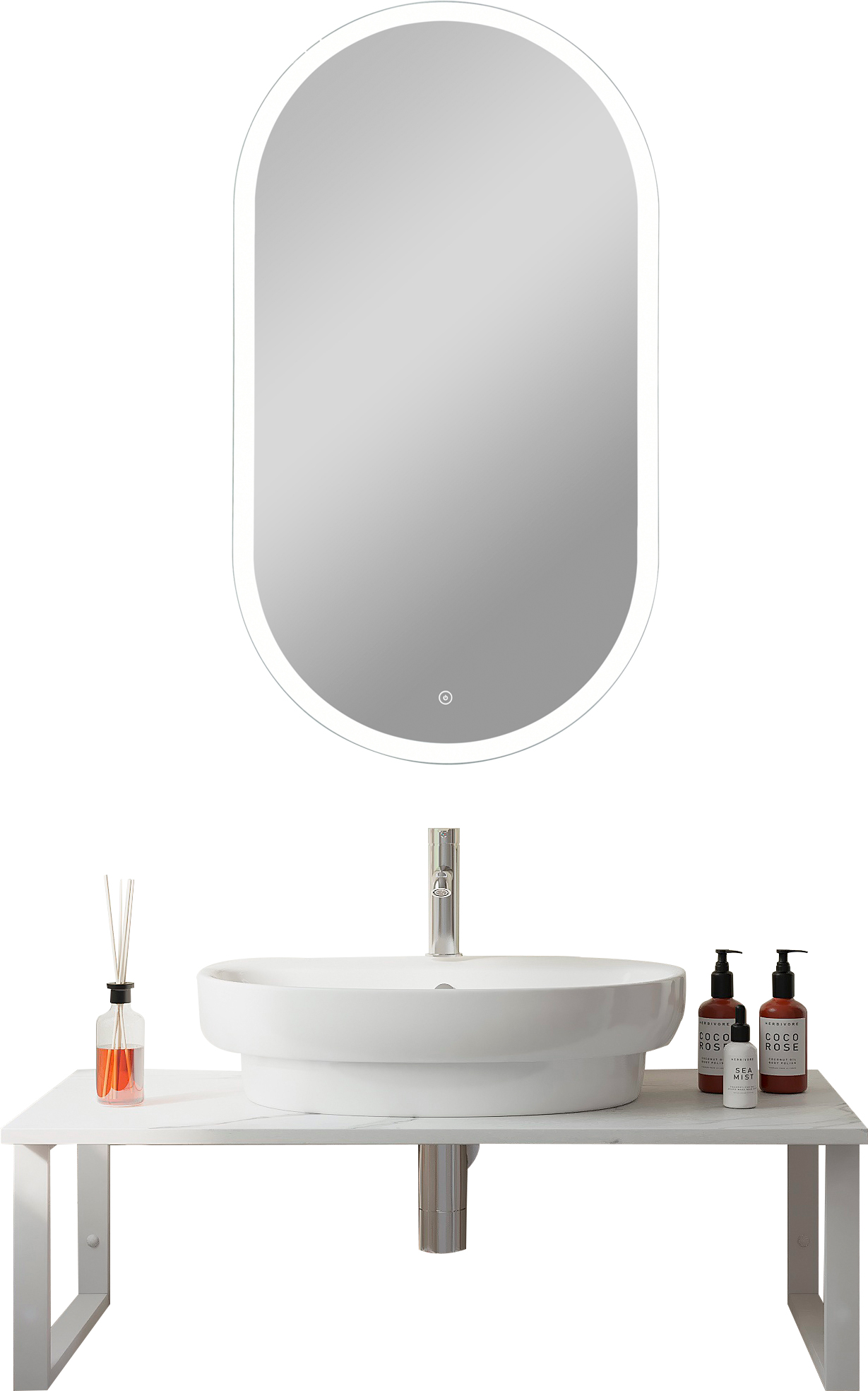 Мебель для ванной комнаты DIWO Элиста 100 белый мрамор, с раковиной Самара 0116 купить в Тамбове