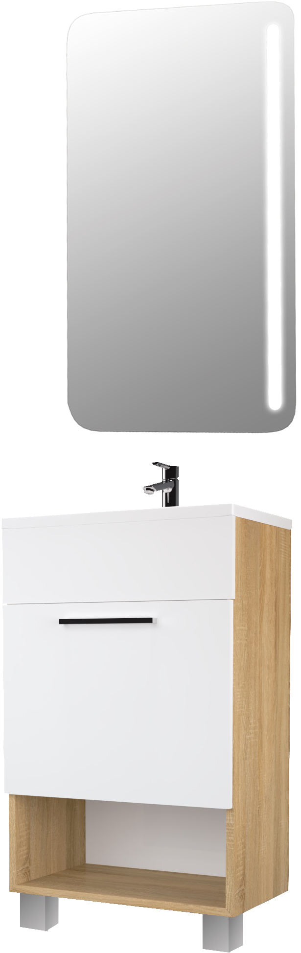 Мебель для ванной 1MarKa July 50Н напольная, дуб сонома