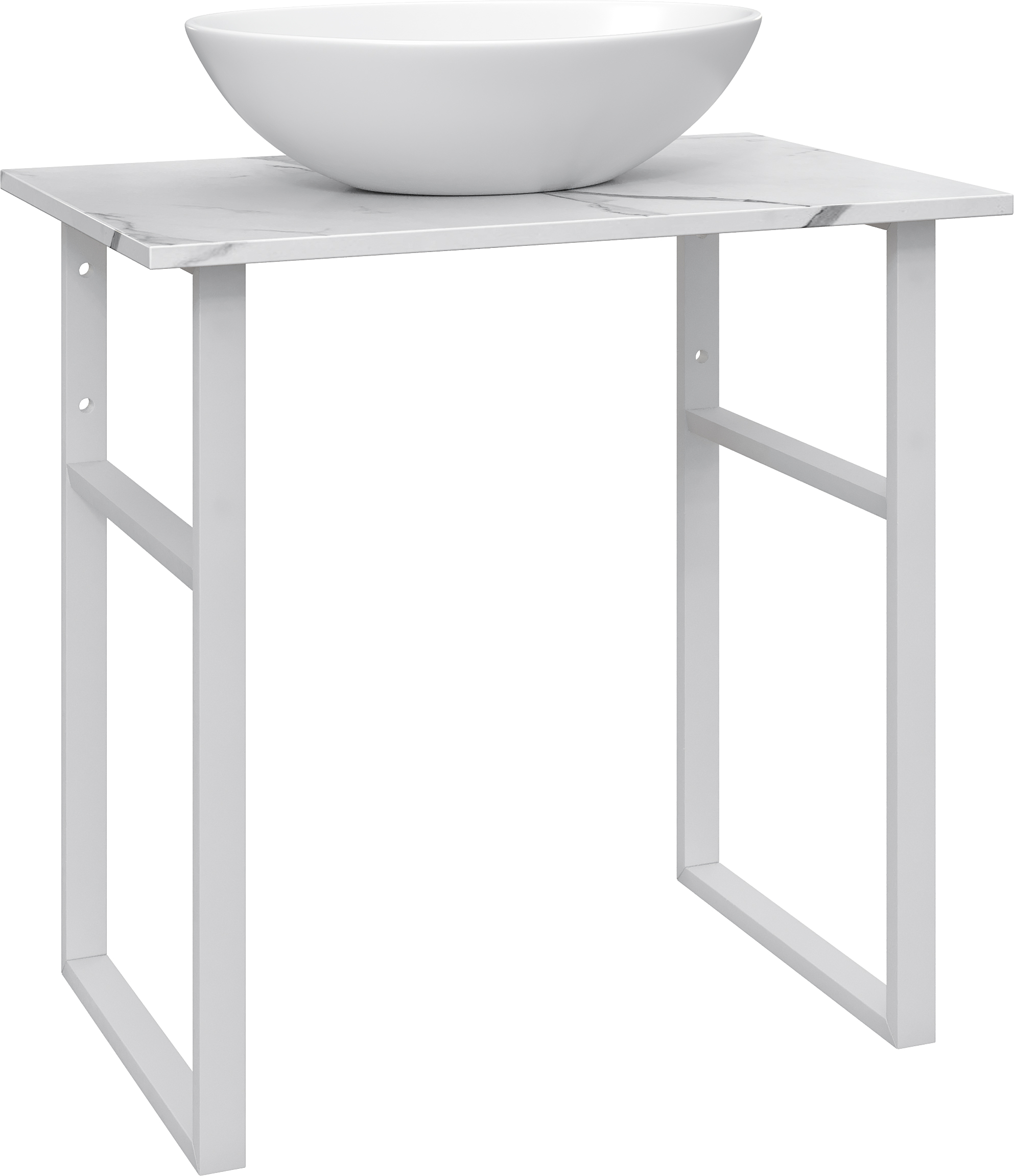 Мебель для ванной комнаты DIWO Элиста 80 белый мрамор, с раковиной Moduo 55 Leaf купить в Тамбове