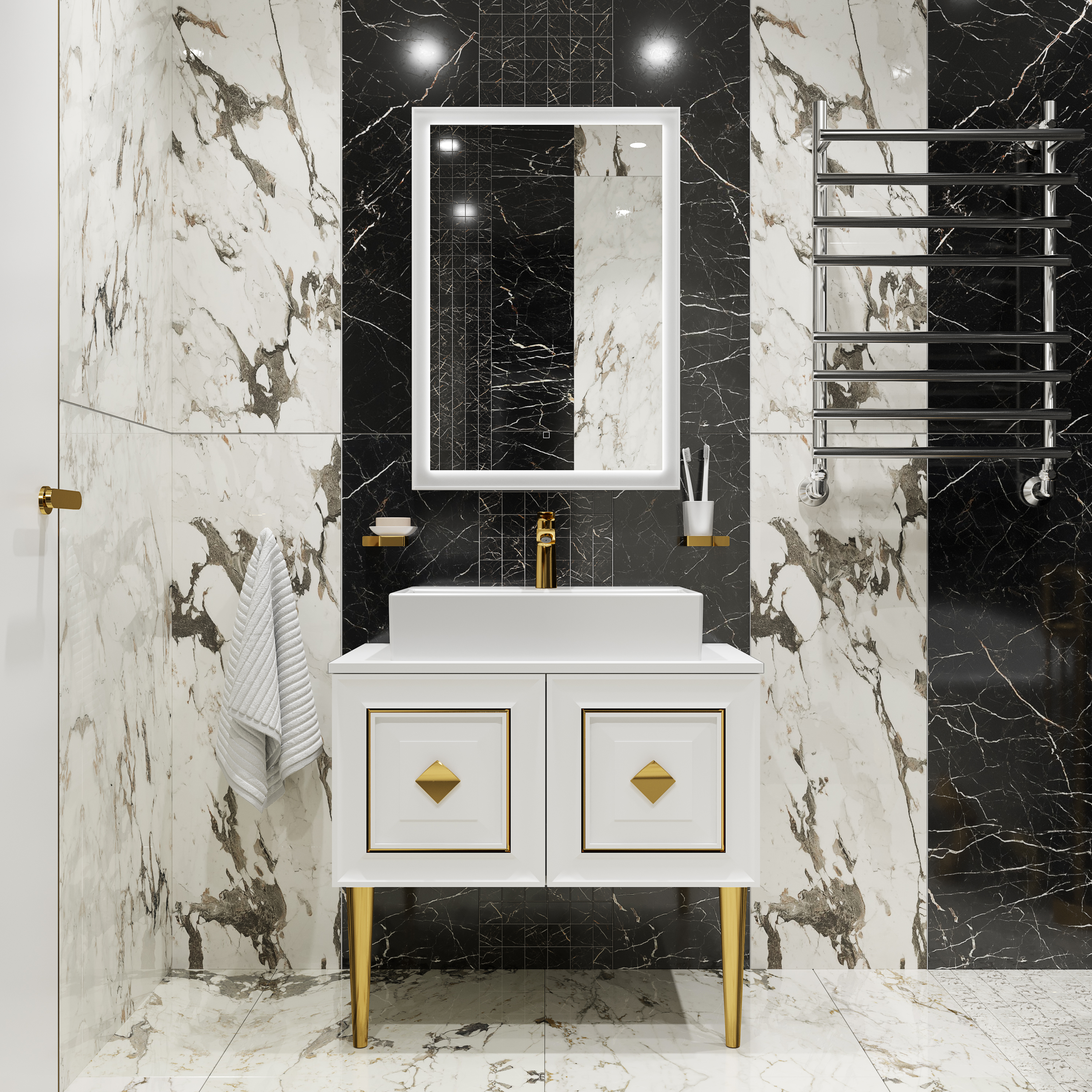 Мебель для ванной комнаты Belinza Davlos 80 белая