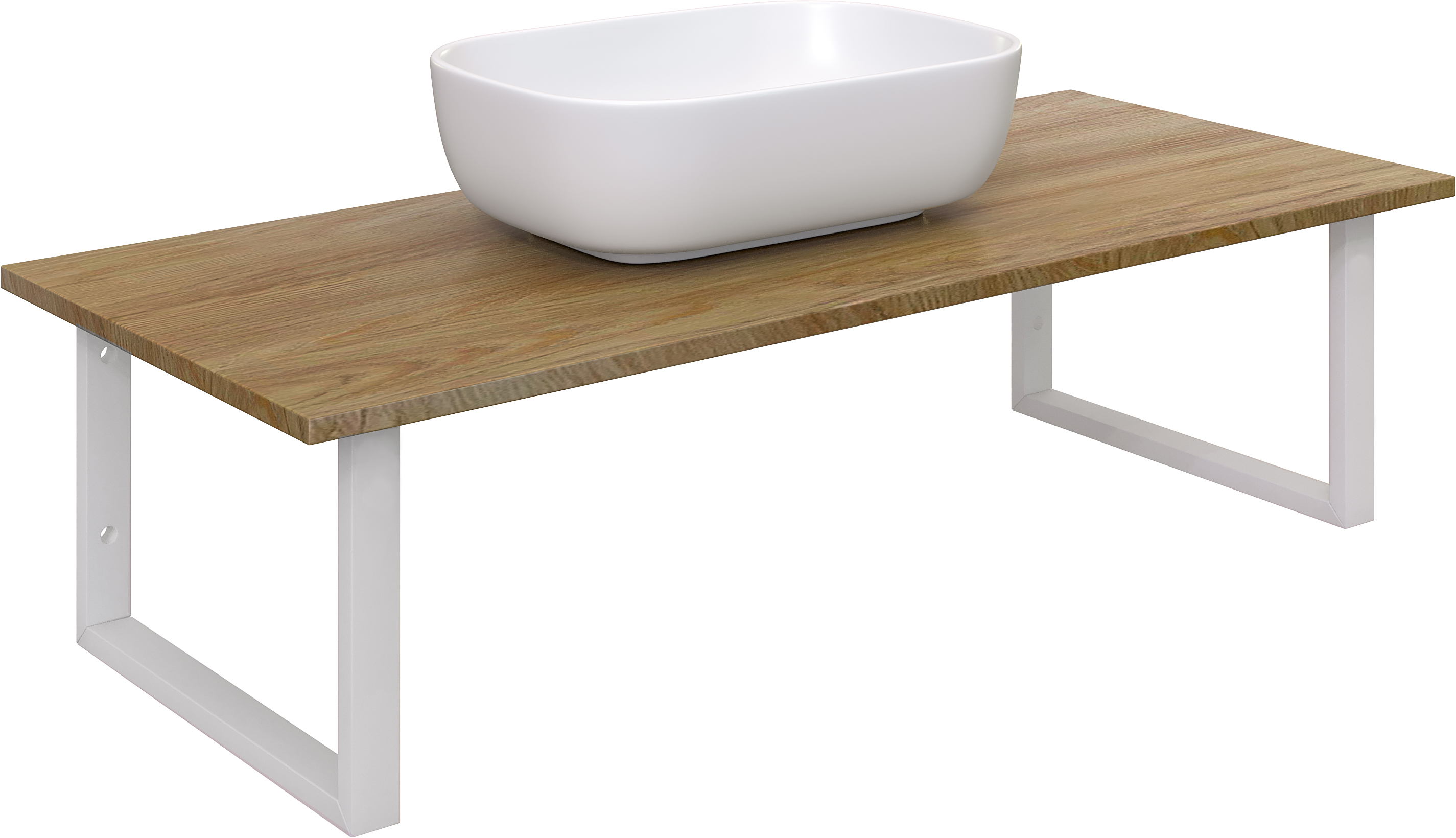 Мебель для ванной комнаты DIWO Элиста 120 светлое дерево, с раковиной Moduo 50 Square купить в Тамбове