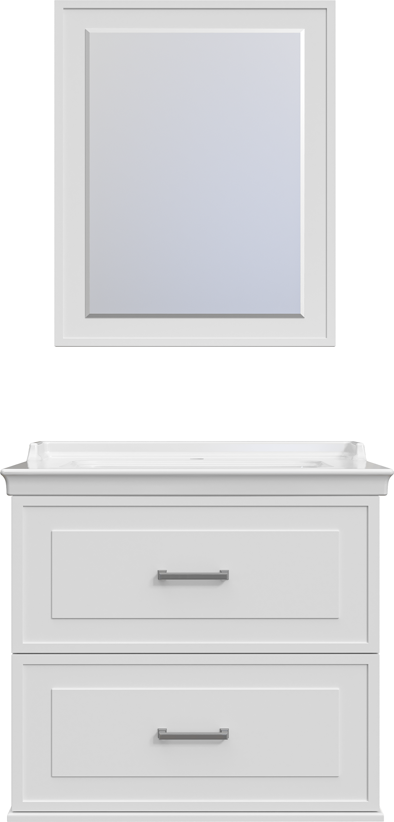 Мебель для ванной комнаты STWORKI Хадстен 80 белая, в классическом стиле, подвесная (комплект, гарнитур)