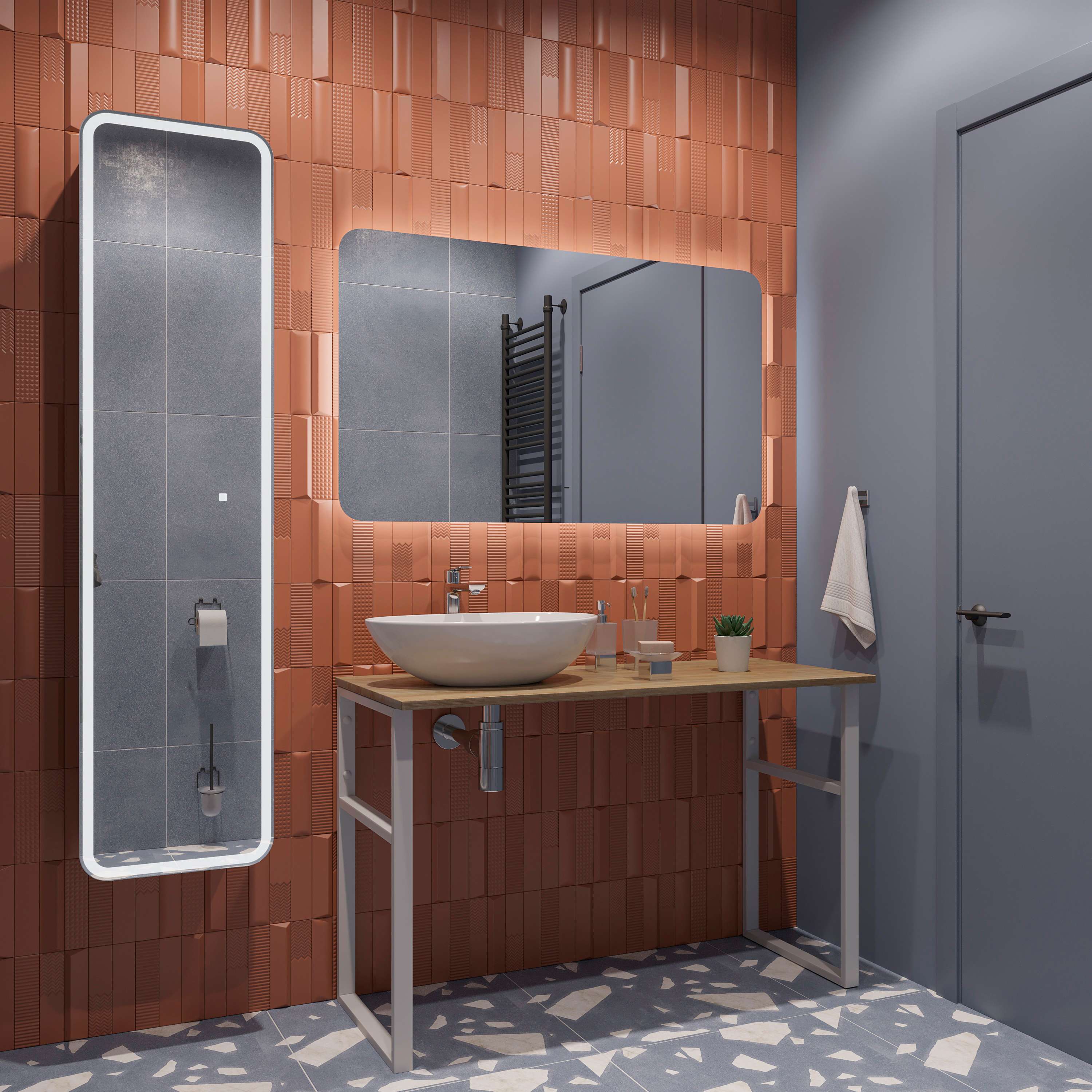 Мебель для ванной комнаты DIWO Элиста 120 светлое дерево, с раковиной Moduo 55 Leaf купить в Тамбове