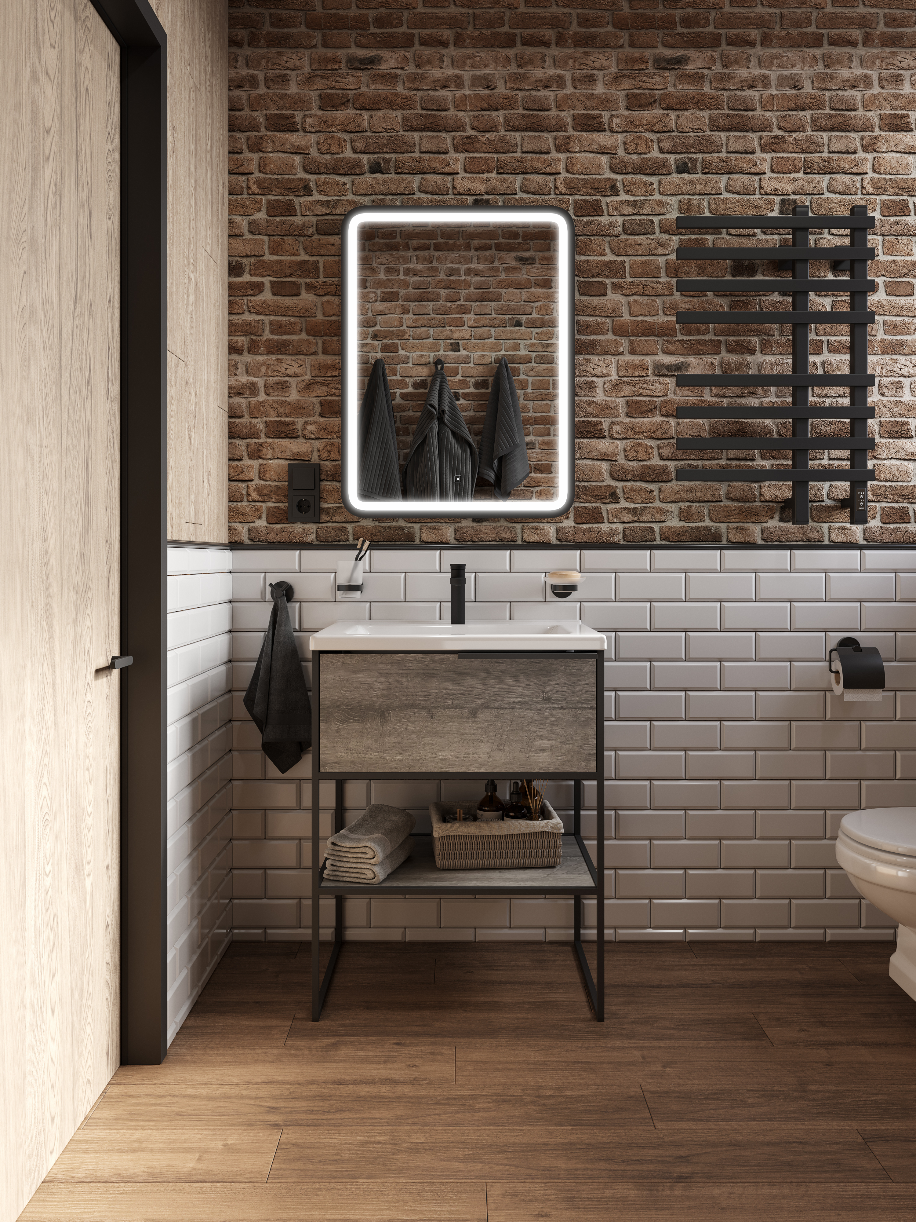 Мебельная раковина STWORKI Хаммель 65 накладная, белая, прямоугольная, фаянс купить в Тамбове