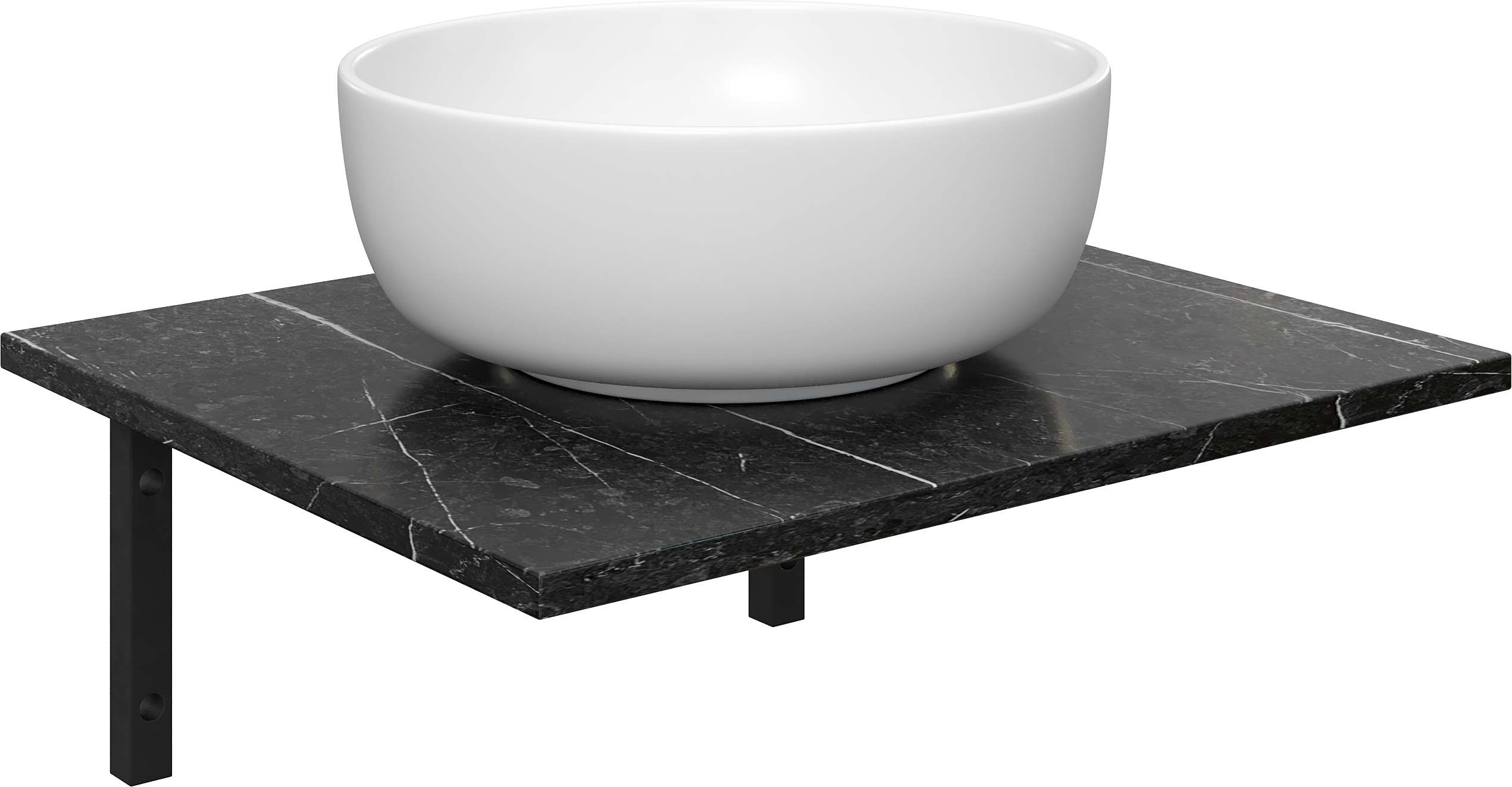 Мебель для ванной комнаты DIWO Элиста 80 чёрный мрамор, с раковиной Moduo 40 RING купить в Тамбове