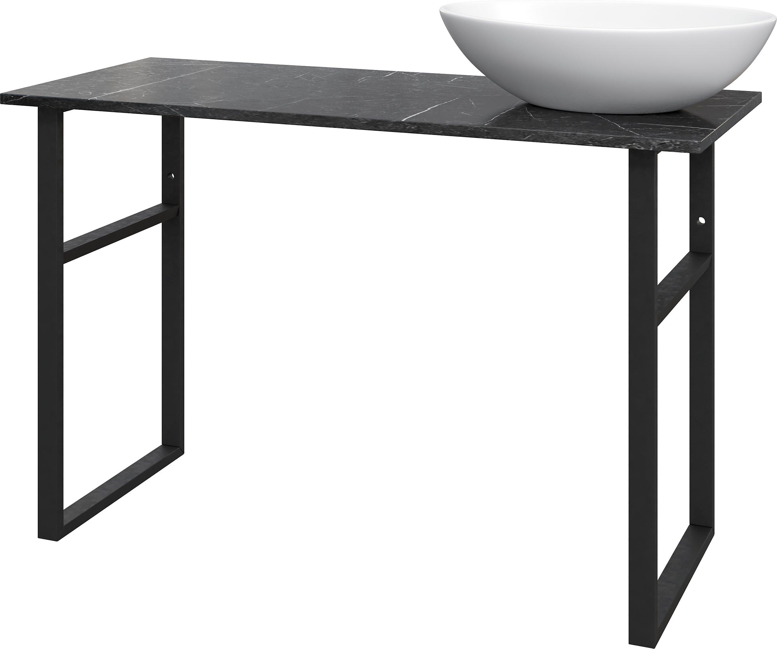 Мебель для ванной комнаты DIWO Элиста 120 чёрный мрамор, с раковиной Moduo 55 Leaf (комплект, гарнитур) купить в Тамбове