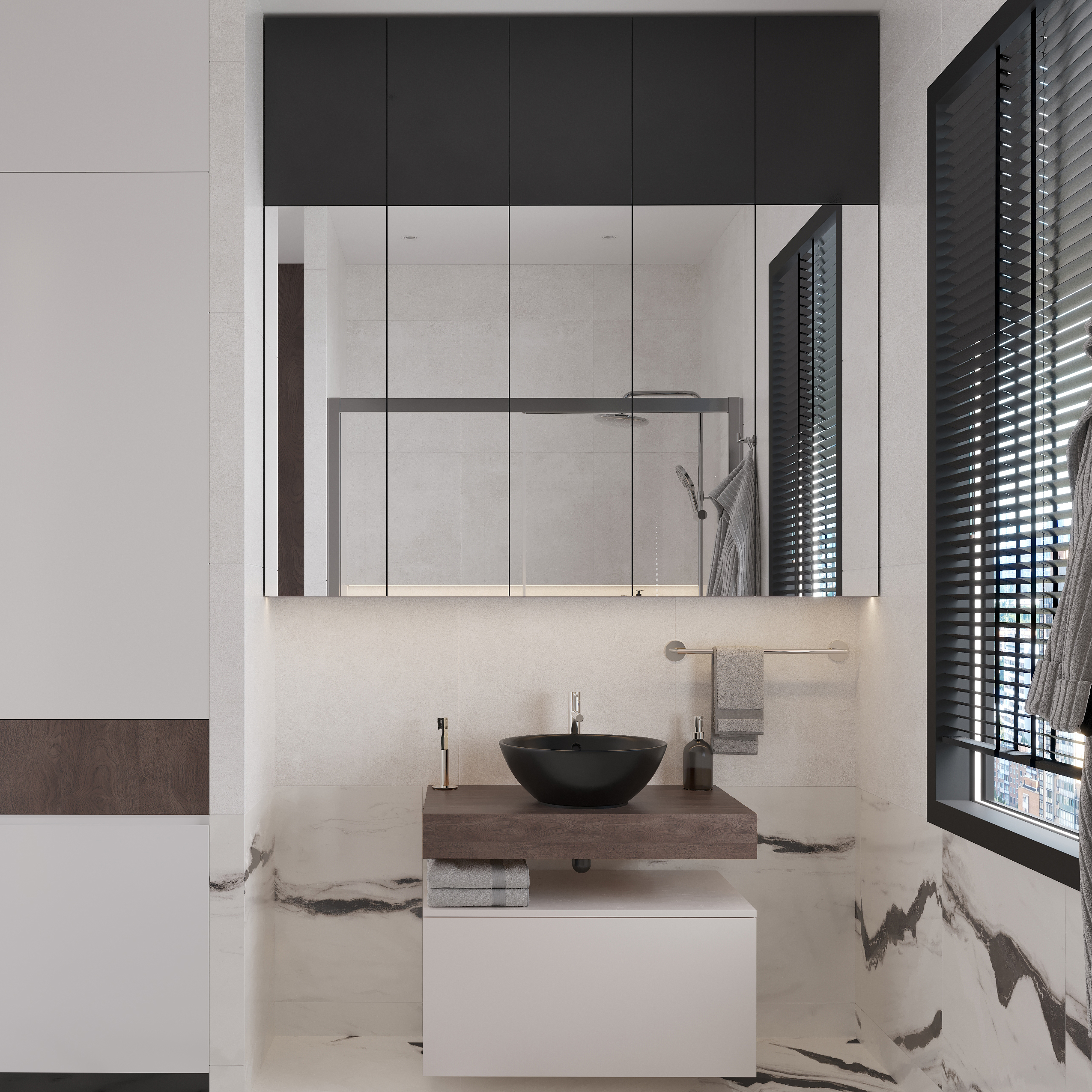 Мебель для ванной VitrA Ольборг 80: столешница 80, без отверстий, дуб карпентер +  тумба 80