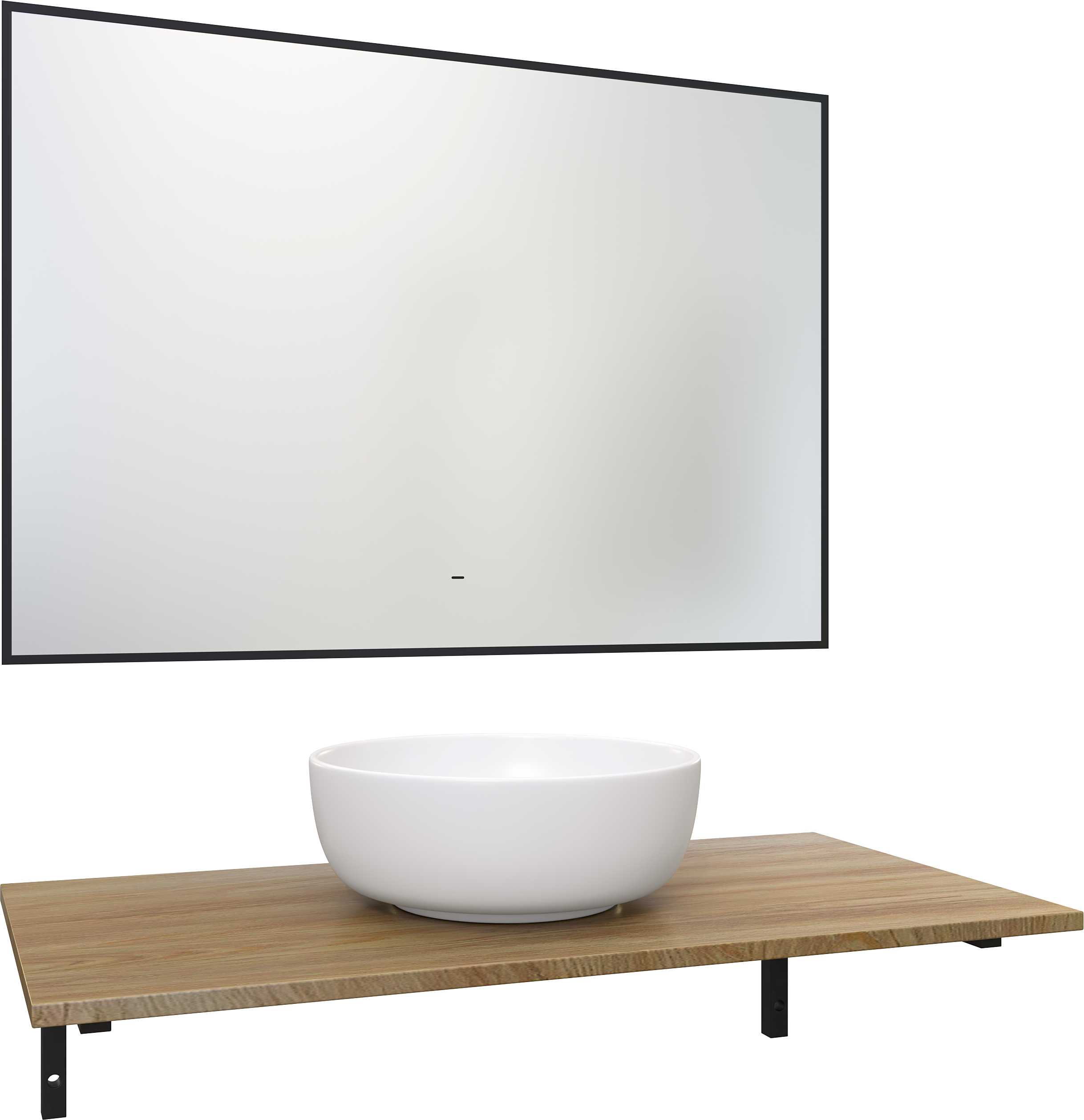 Мебель для ванной комнаты DIWO Элиста 100 светлое дерево, с раковиной Moduo 40 RING