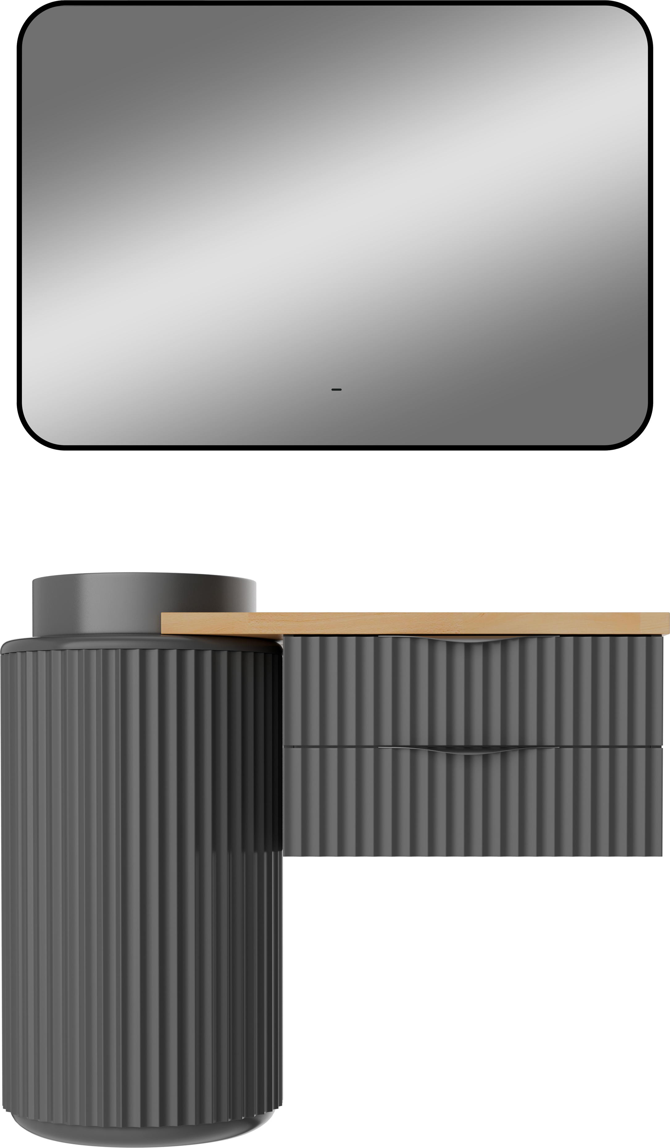 Мебель для ванной комнаты STWORKI Lotus 107 antracite