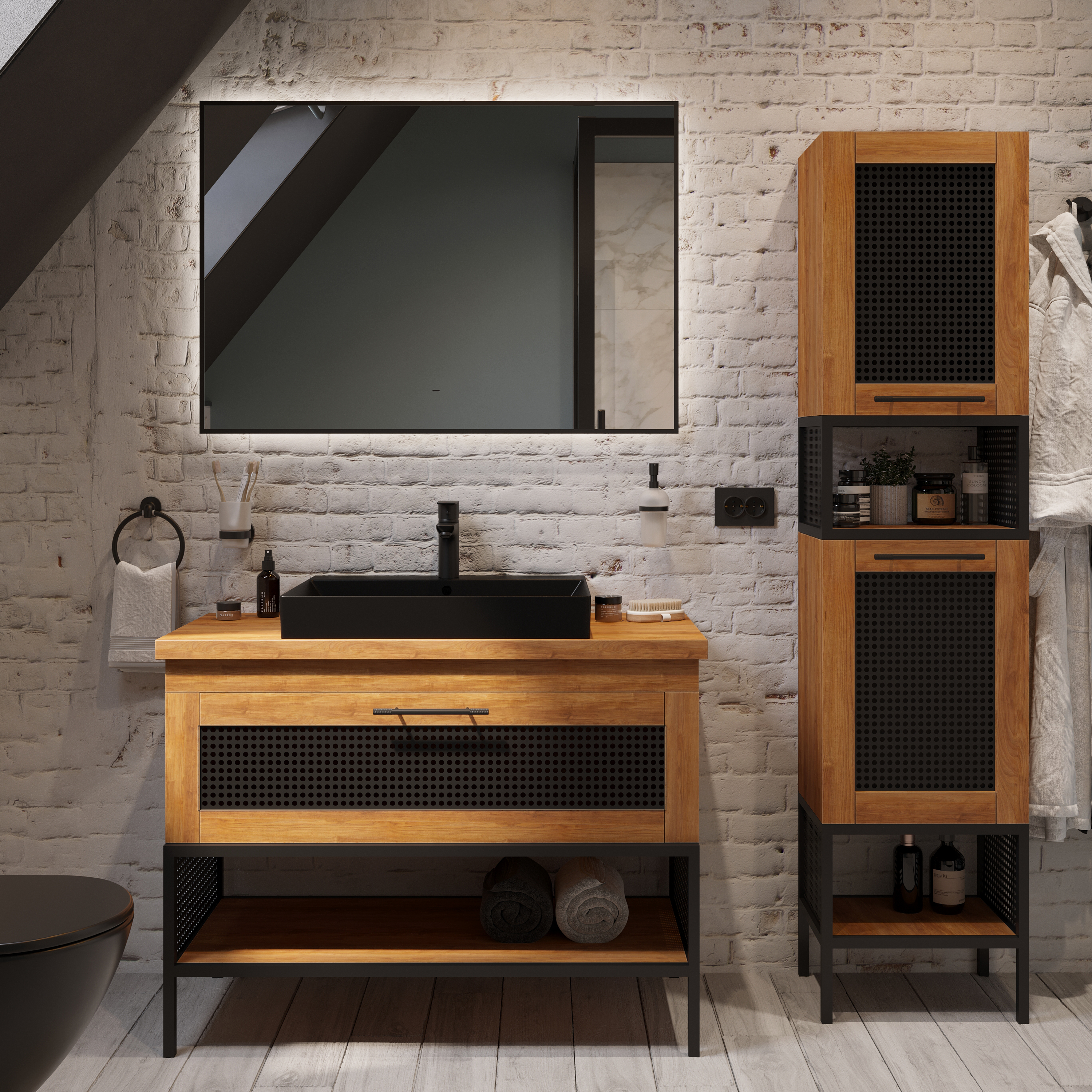 Мебель для ванной комнаты Belinza Trellis 100 грецкий орех