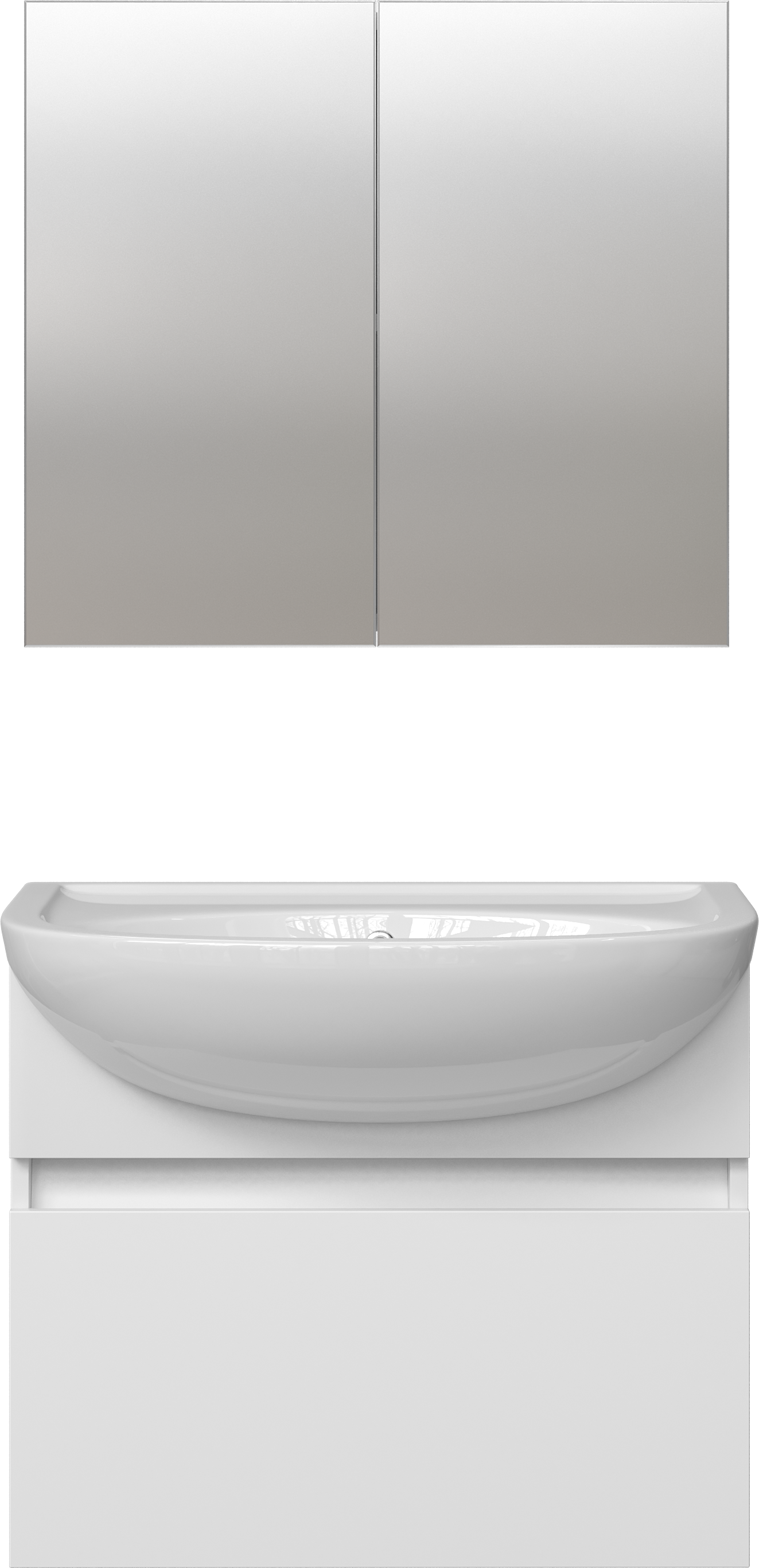 Мебель для ванной комнаты DIWO Тула 65 подвесная, с сифоном