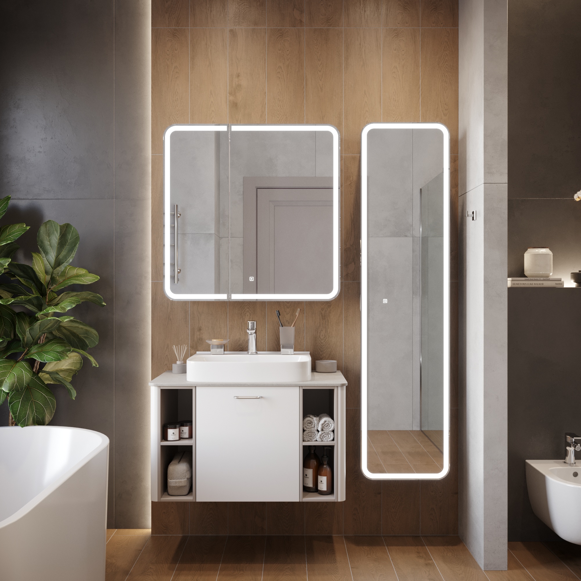 Мебель для ванной комнаты VOQ Drexel Drexel 80 ultra white&cream