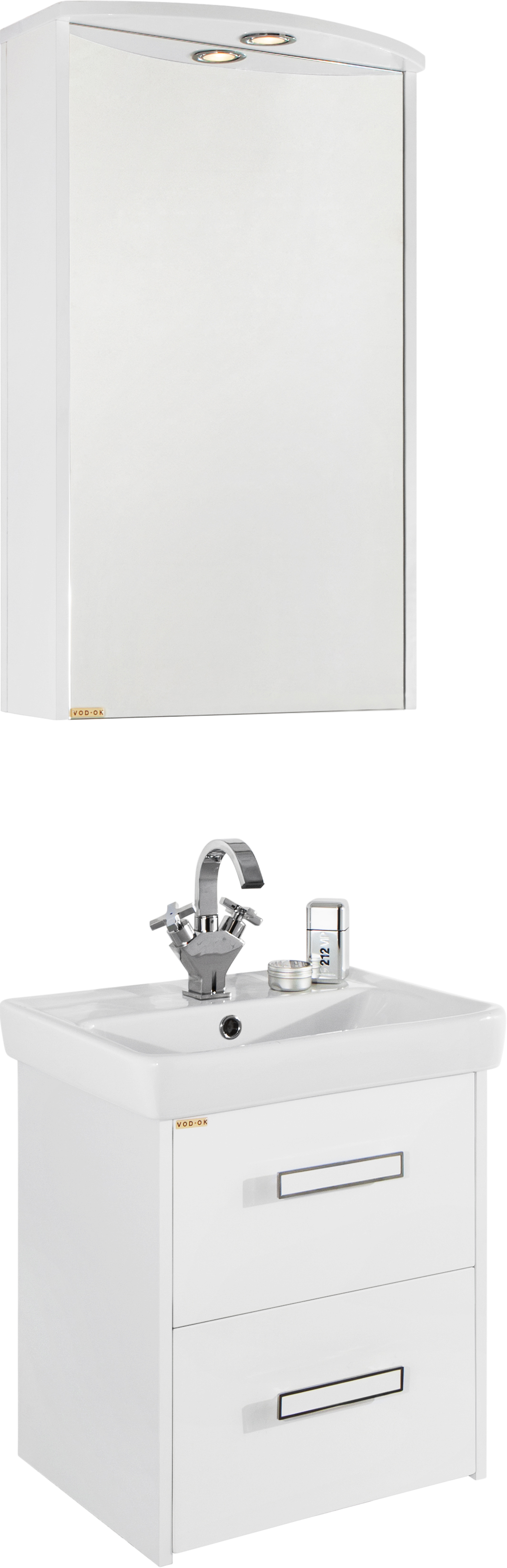 Мебель для ванной Vod-Ok Мона 50 с ящиками, белая