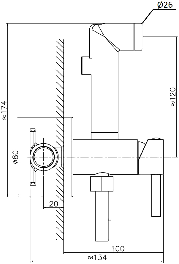 Гигиенический душ STWORKI Эстерсунд ES-05cr со смесителем, С ВНУТРЕННЕЙ ЧАСТЬЮ купить в Тамбове