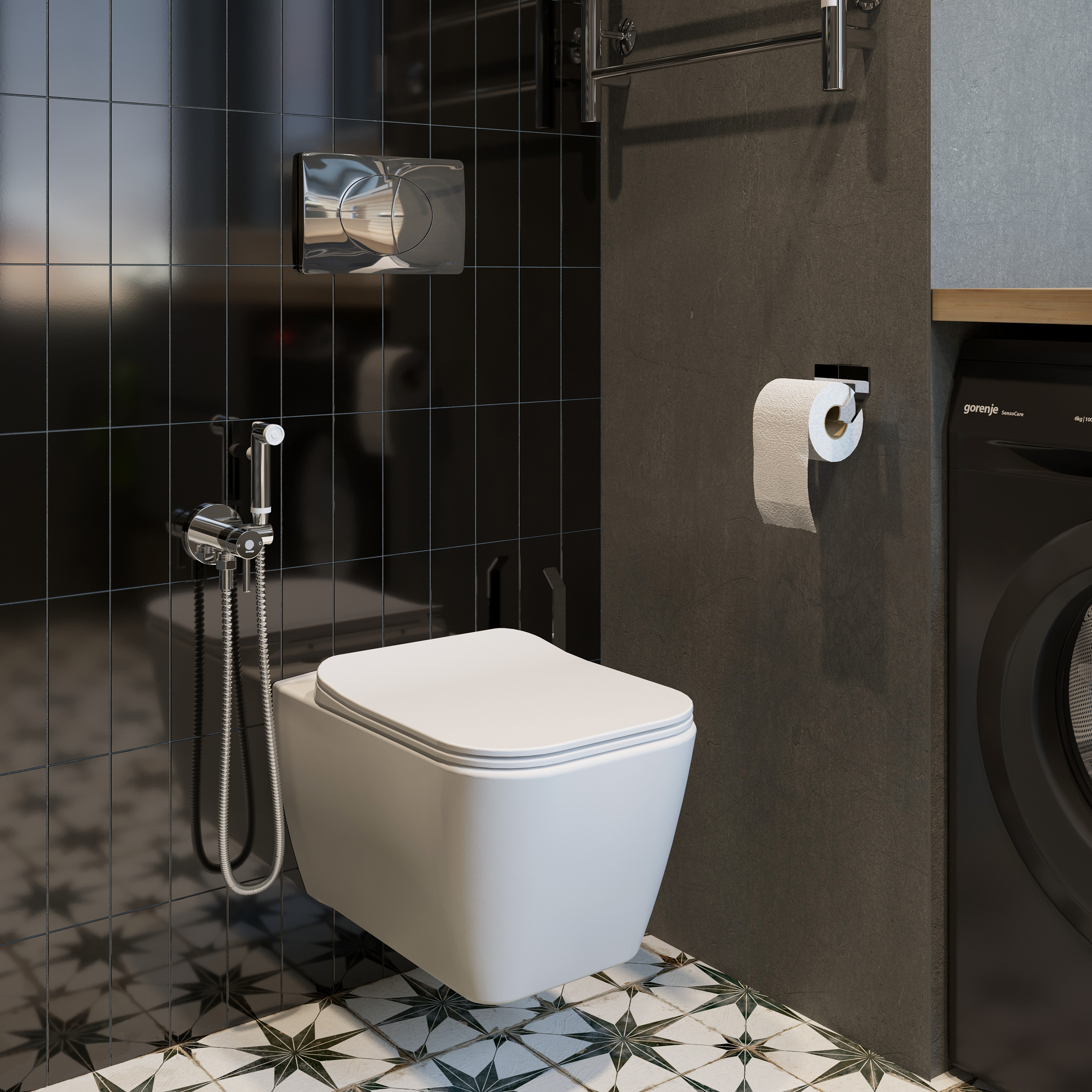 Гигиенический душ STWORKI Эстерсунд ES-05cr со смесителем, С ВНУТРЕННЕЙ ЧАСТЬЮ купить в Тамбове