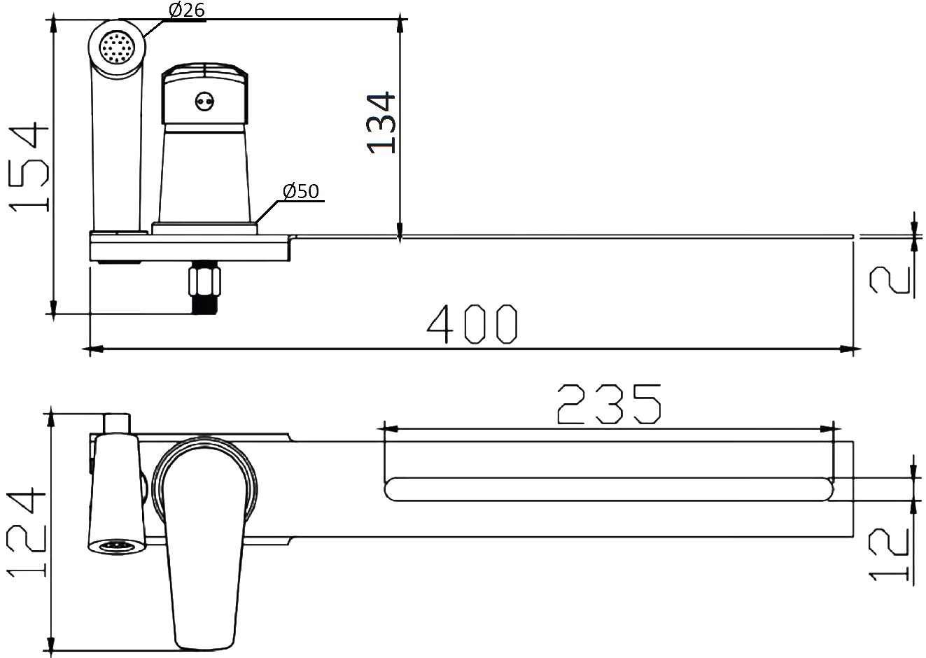 Гигиенический душ STWORKI Нарвик NR-05b со смесителем, для установки на унитаз купить в Тамбове