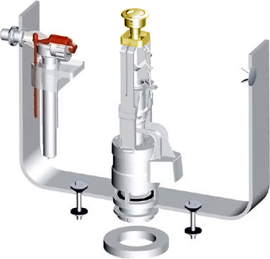 Механизм смыва для бачка ArtCeram HEA010 73 золото