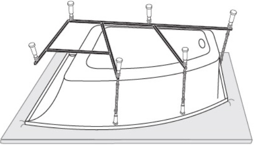 Каркас для ванны Vagnerplast 160x105
