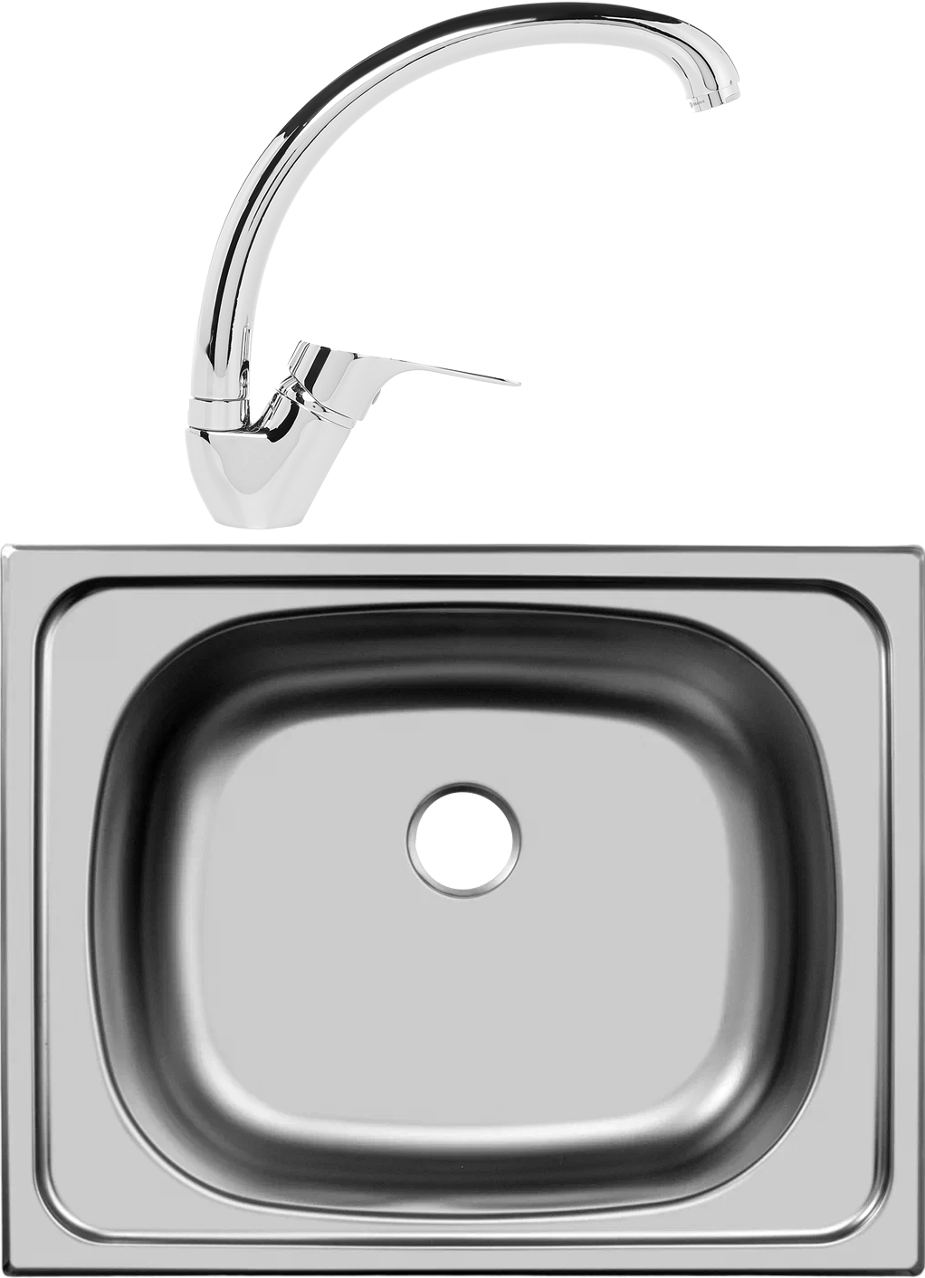 Комплект Мойка Domaci Равенна Ssik DCL 500*400 (5) + Смеситель D45-002cr