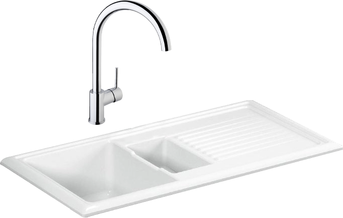 Комплект Мойка кухонная Vitra 4081B003 + Смеситель Vitra Minimax S для кухонной мойки