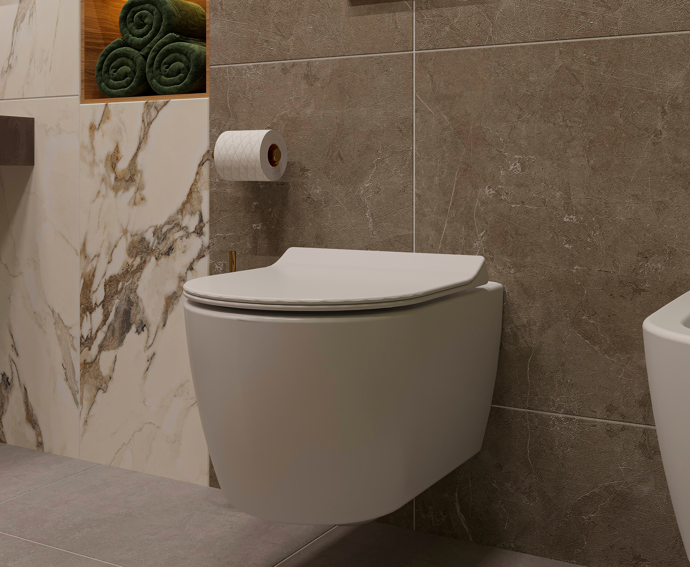 Комплект Унитаз подвесной STWORKI Ноттвиль SETK3104-2616 белый + Инсталляция EWRIKA ProLT 0026-2020 + Кнопка 0052 белая + Биде K3106-2605 + Инсталляция AlcaPlast A105 /1120