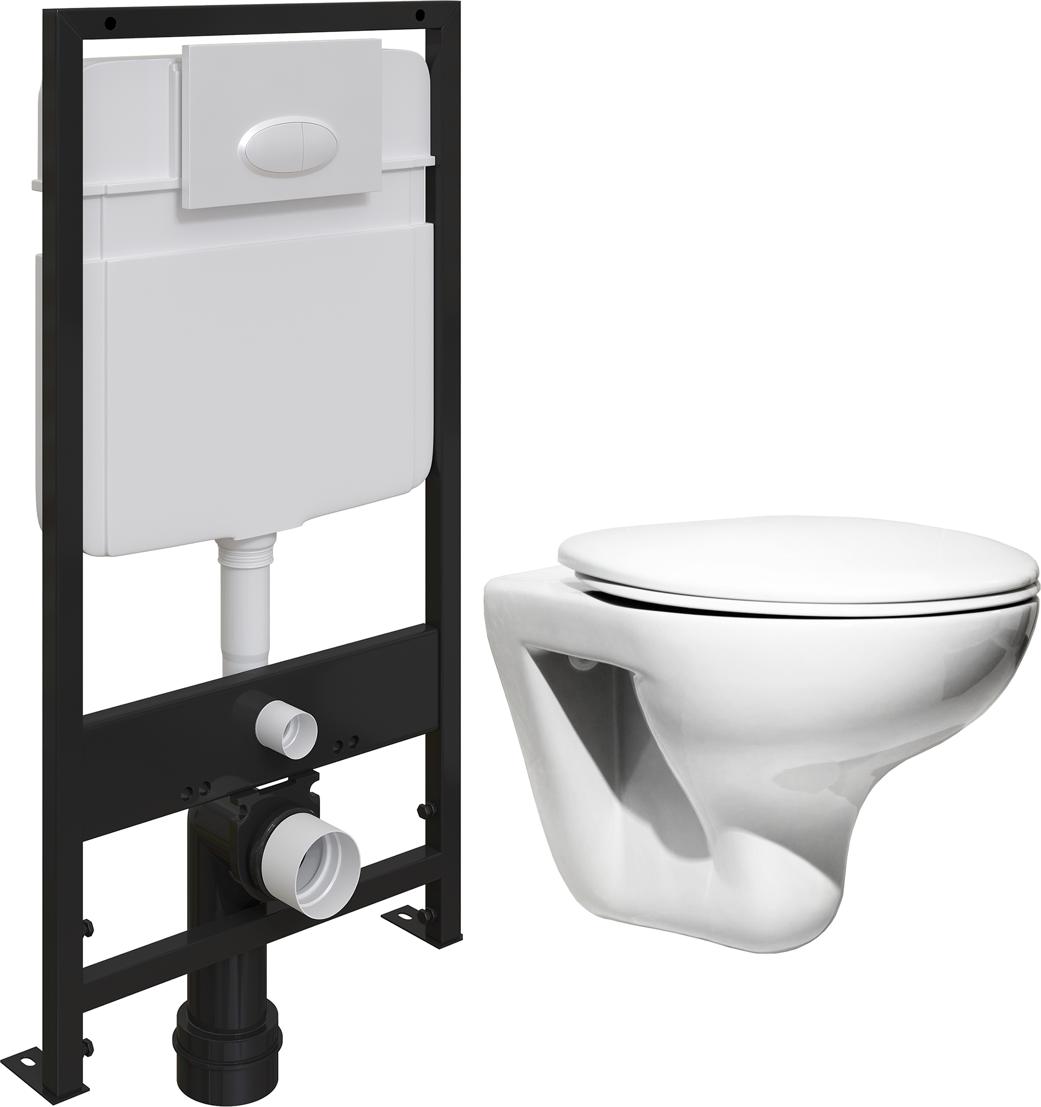 Комплект Унитаз подвесной Roca Mateo с микролифтом + Система инсталляции для унитазов EWRIKA ProLT 0026-2020 + Кнопка смыва EWRIKA 0052 белая