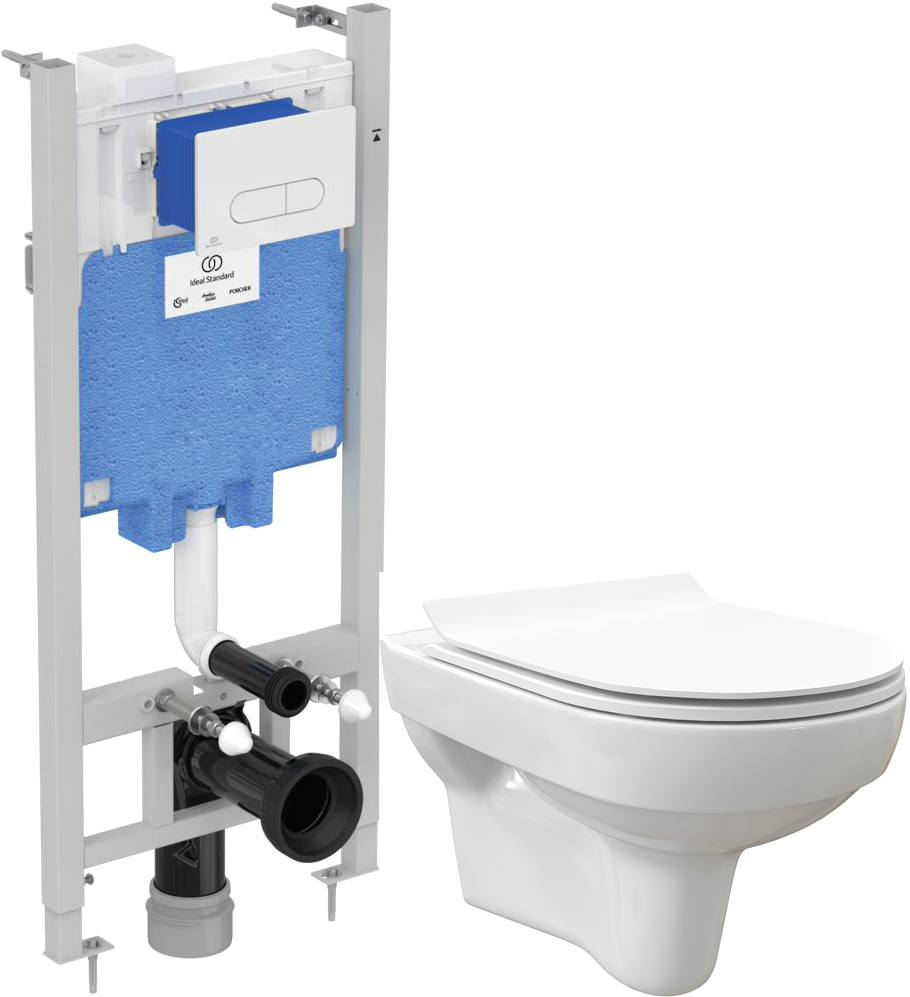 Комплект  Унитаз подвесной STWORKI Хельсинки Clean On DPL EO slim 63429 безободковый + Система инсталляции R0464AC