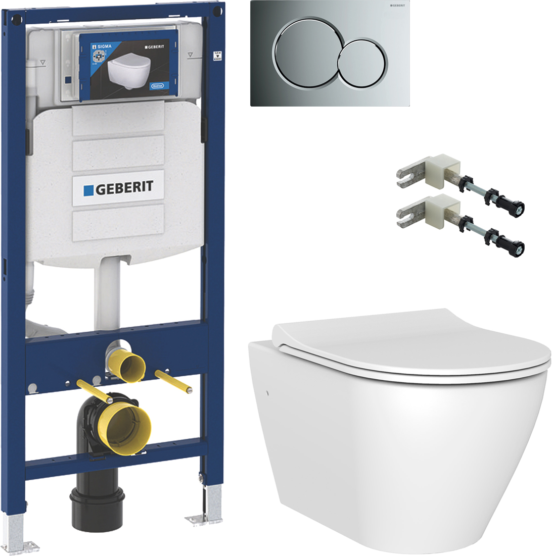 Комплект  Унитаз подвесной STWORKI Merlingen MWH55 + Система инсталляции для унитазов Geberit Duofix UP 320 111.300.00.5 + 115.770.21.5 + 111.815.00.1 + 156.050.00.1