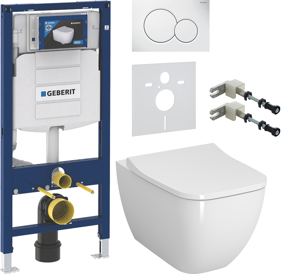 Комплект Унитаз подвесной VitrA Shift 7742B003-0075 с крышкой + 111.300.00.5 + 115.770.11.5 + 156.050.00.1 + 111.815.00.1