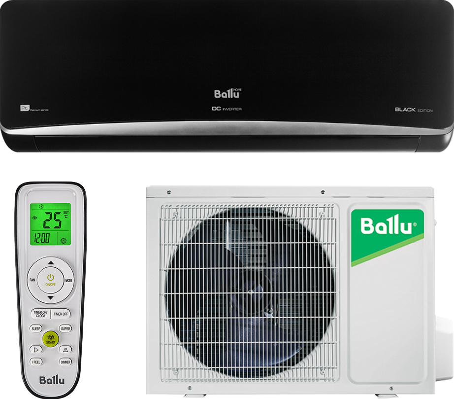 Кондиционер Ballu Platinum ERP DC Inverter Black Edition BSPI-10HN1